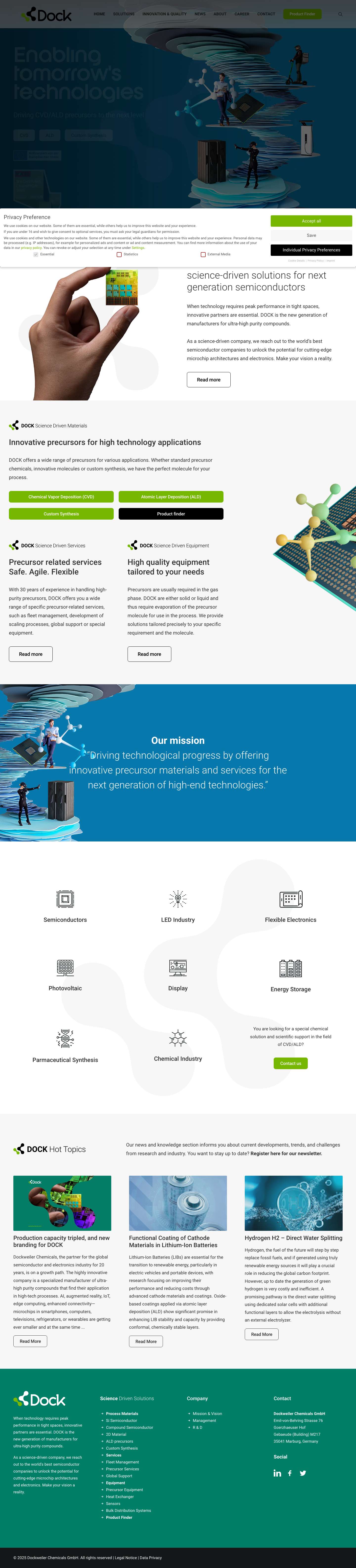 DOCKWEILER CHEMICALS - Full Screenshot