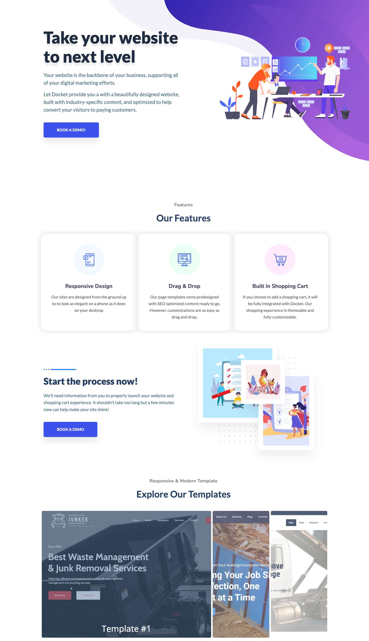 Your new Docket experience! – Your rental site journey begins here - Full Screenshot