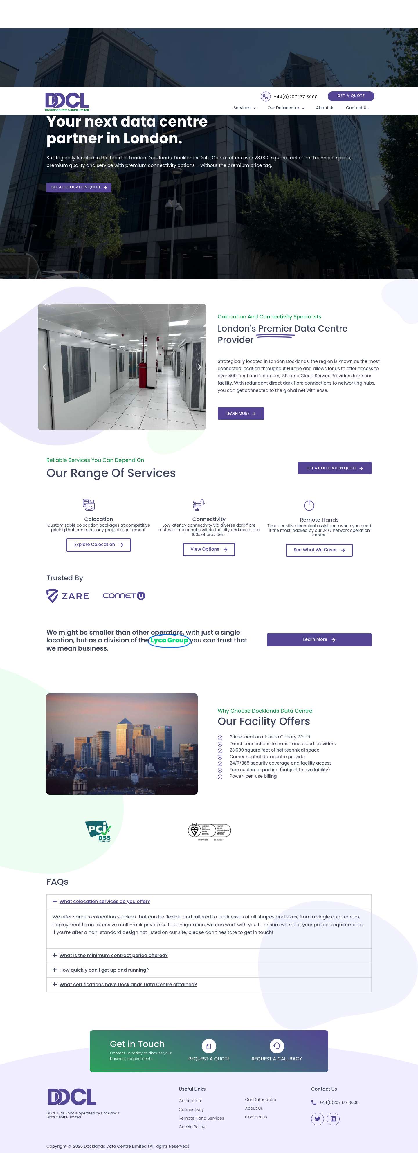 London Data Centre | Reliable Services & Affordable ColocationGroup 30Group 31 - Full Screenshot