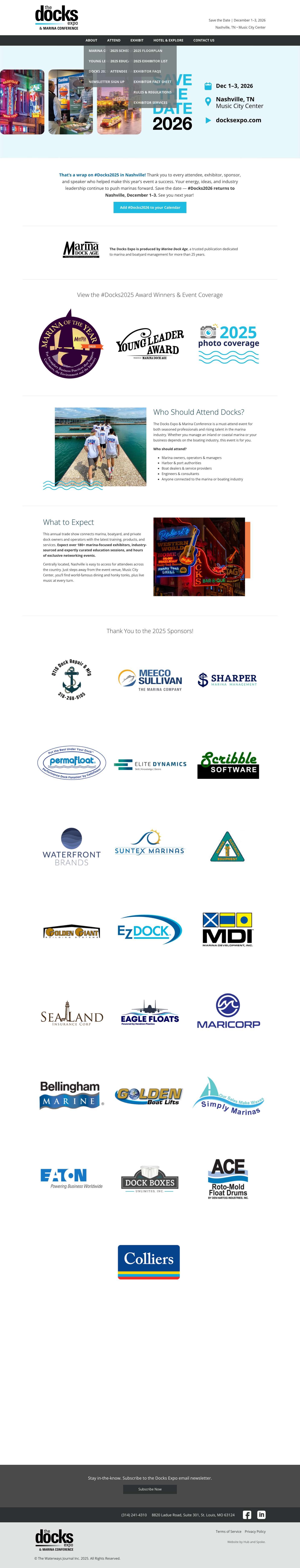 Home | The Docks Expo & Marina Conference - Full Screenshot