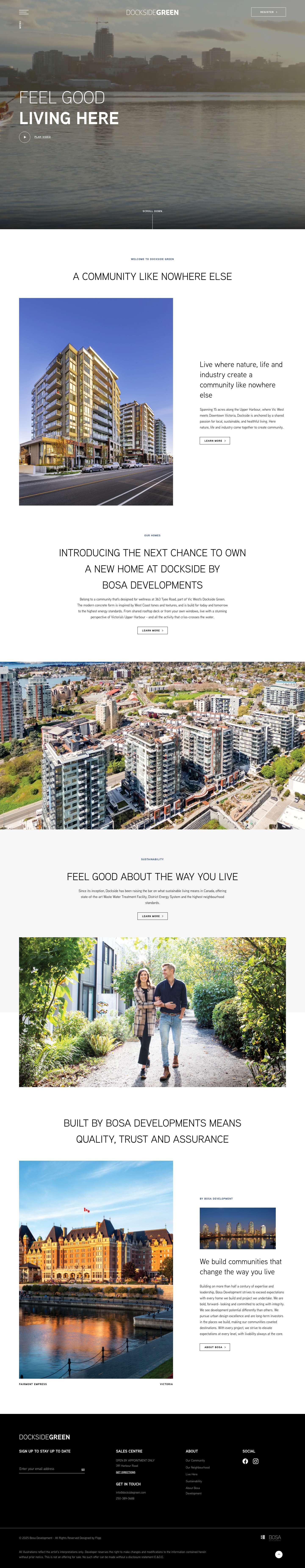 Dockside Green by Bosa Development | Condos in Downtown Victoria B.C. - Full Screenshot