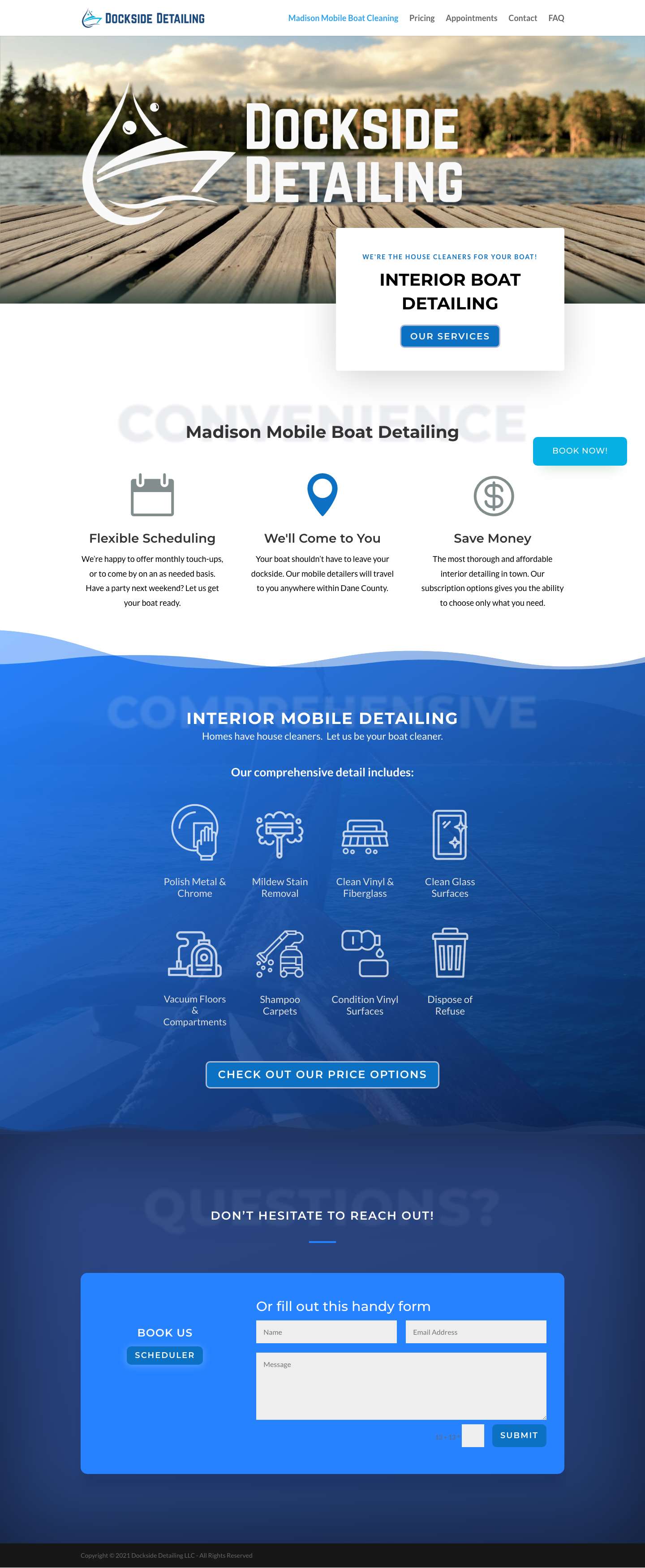 Madison Mobile Boat Cleaning - Dockside Detailing - Full Screenshot