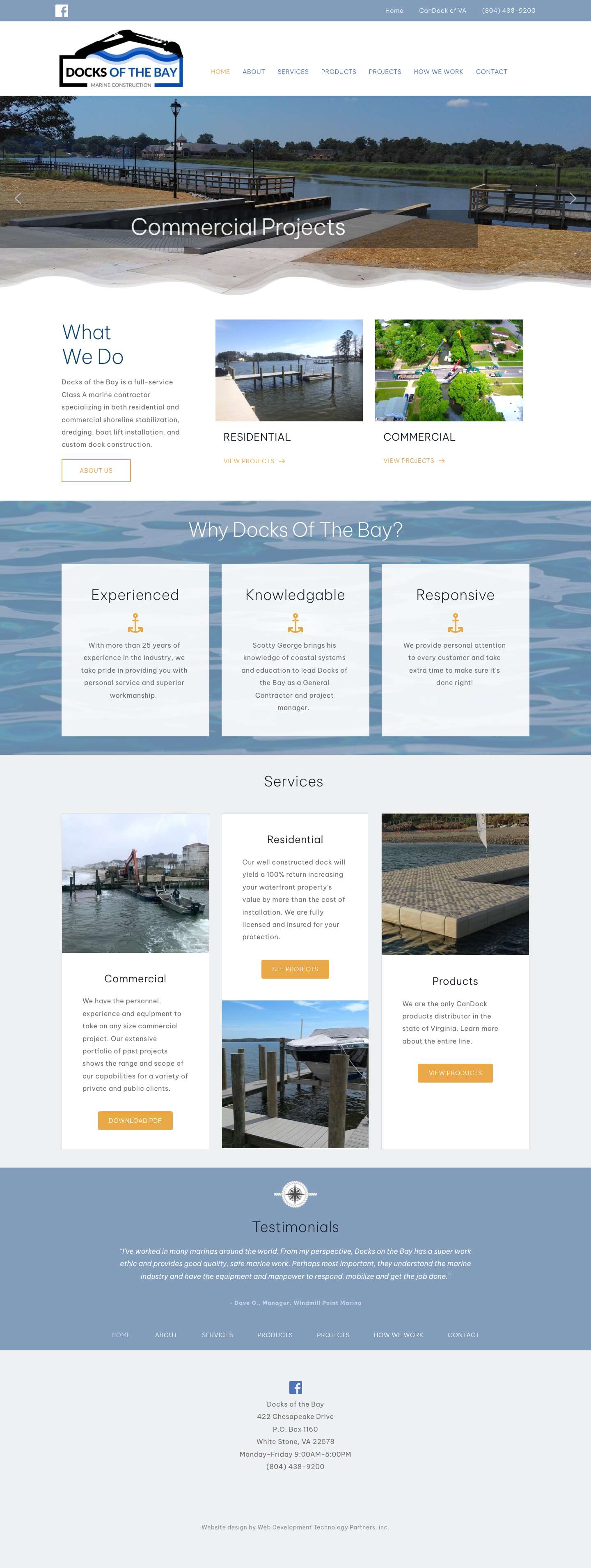 Homepage - Docks of the Bay - Full Screenshot