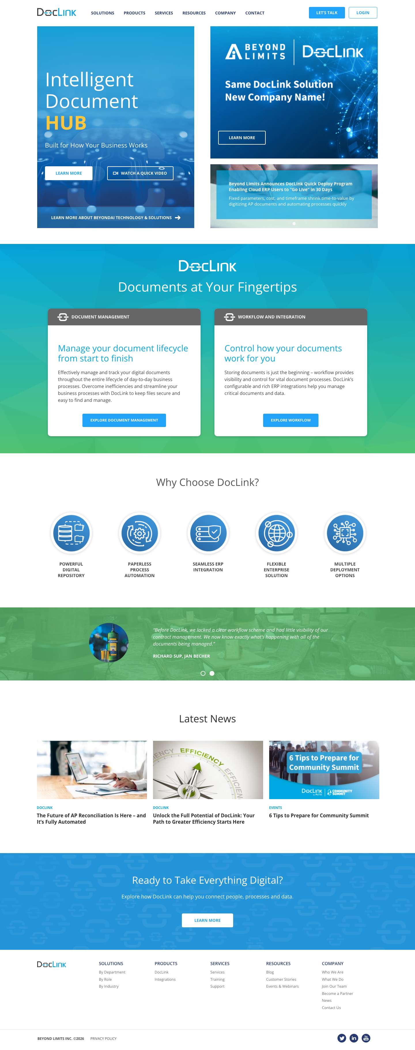 Intelligent Document Hub | Connecting People, Processes & Data - Full Screenshot
