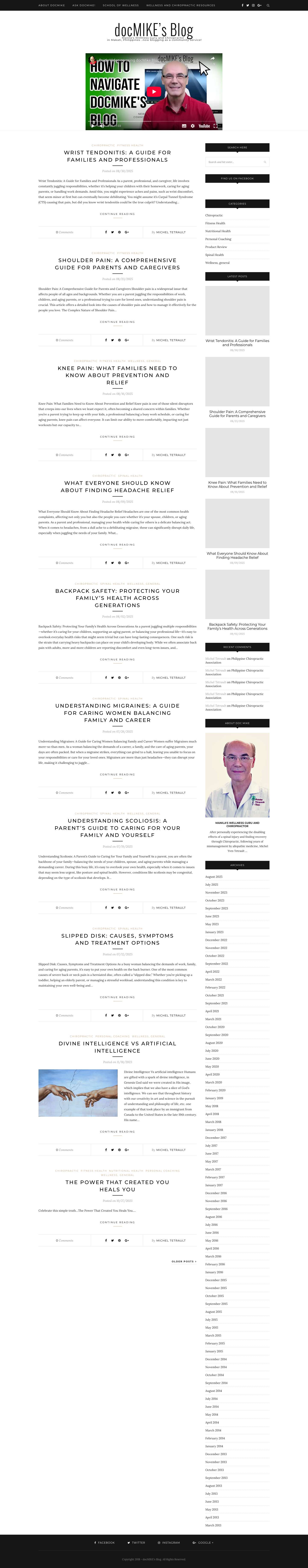 docMIKE's Blog – Manila's Wellness Guru and Chiropractor in the Philippines ..now blogging as a community service! - Full Screenshot