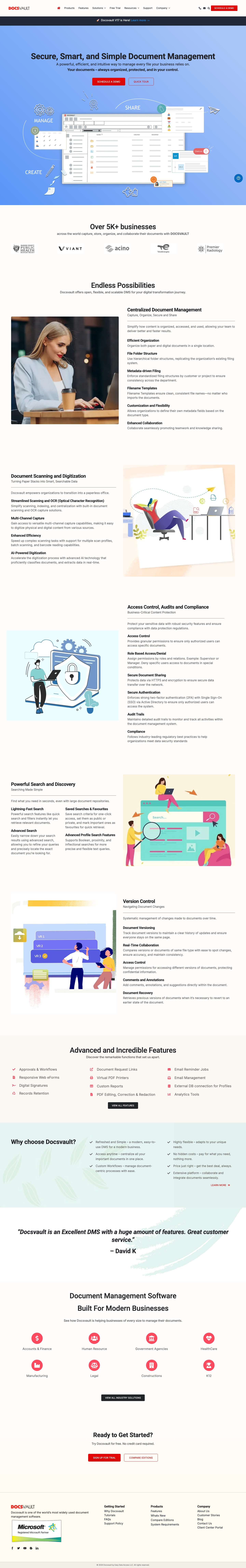 Best Document Management Software | Docsvault - Full Screenshot