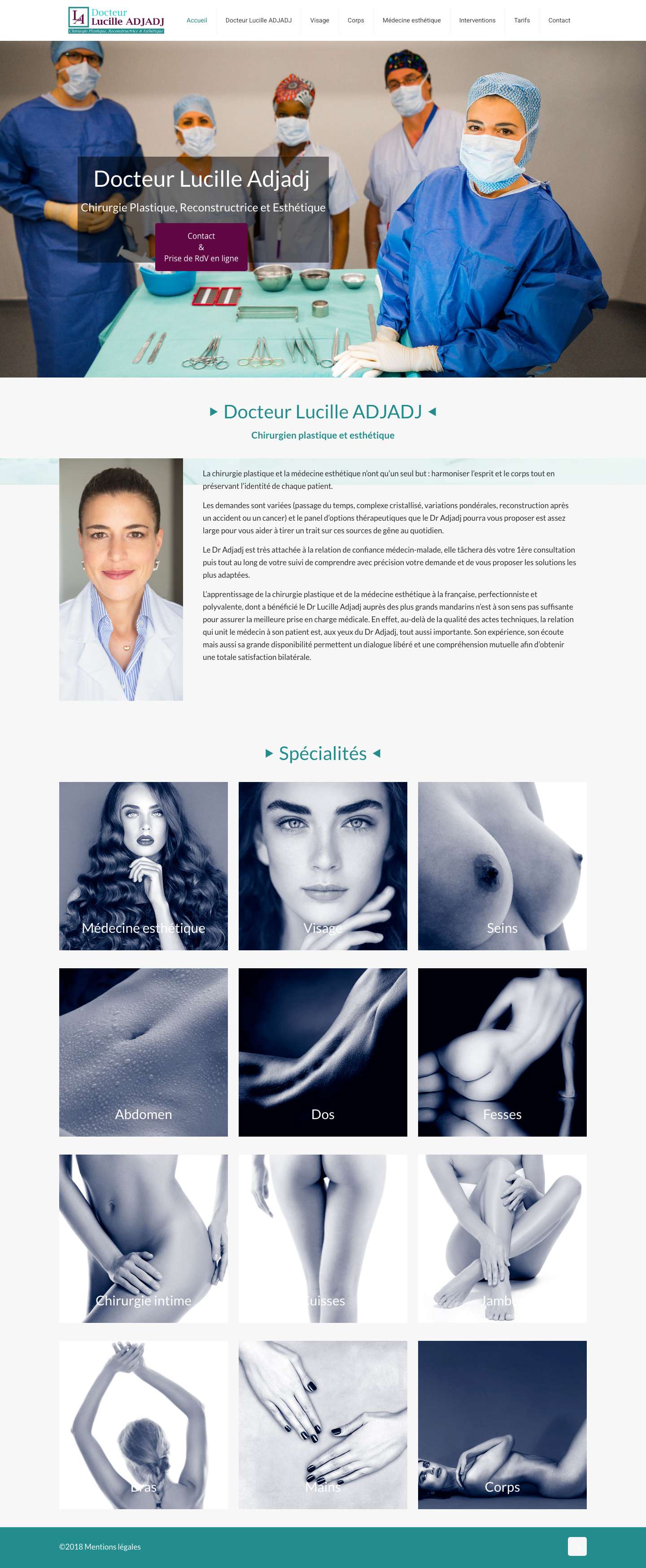 Docteur Adjadj – Chirurgie Plastique, Reconstructrice et Esthétique - Full Screenshot