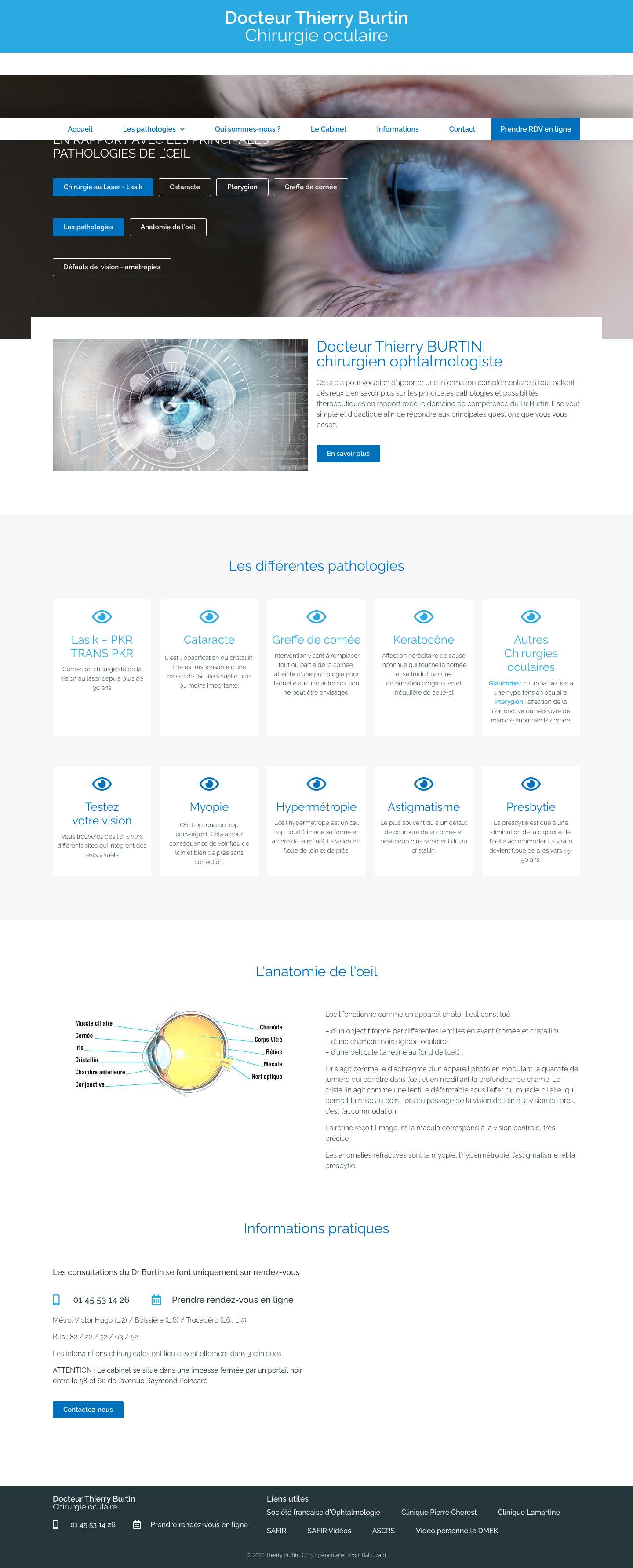 Docteur Thierry Burtin – Chirurgie oculaire - Full Screenshot