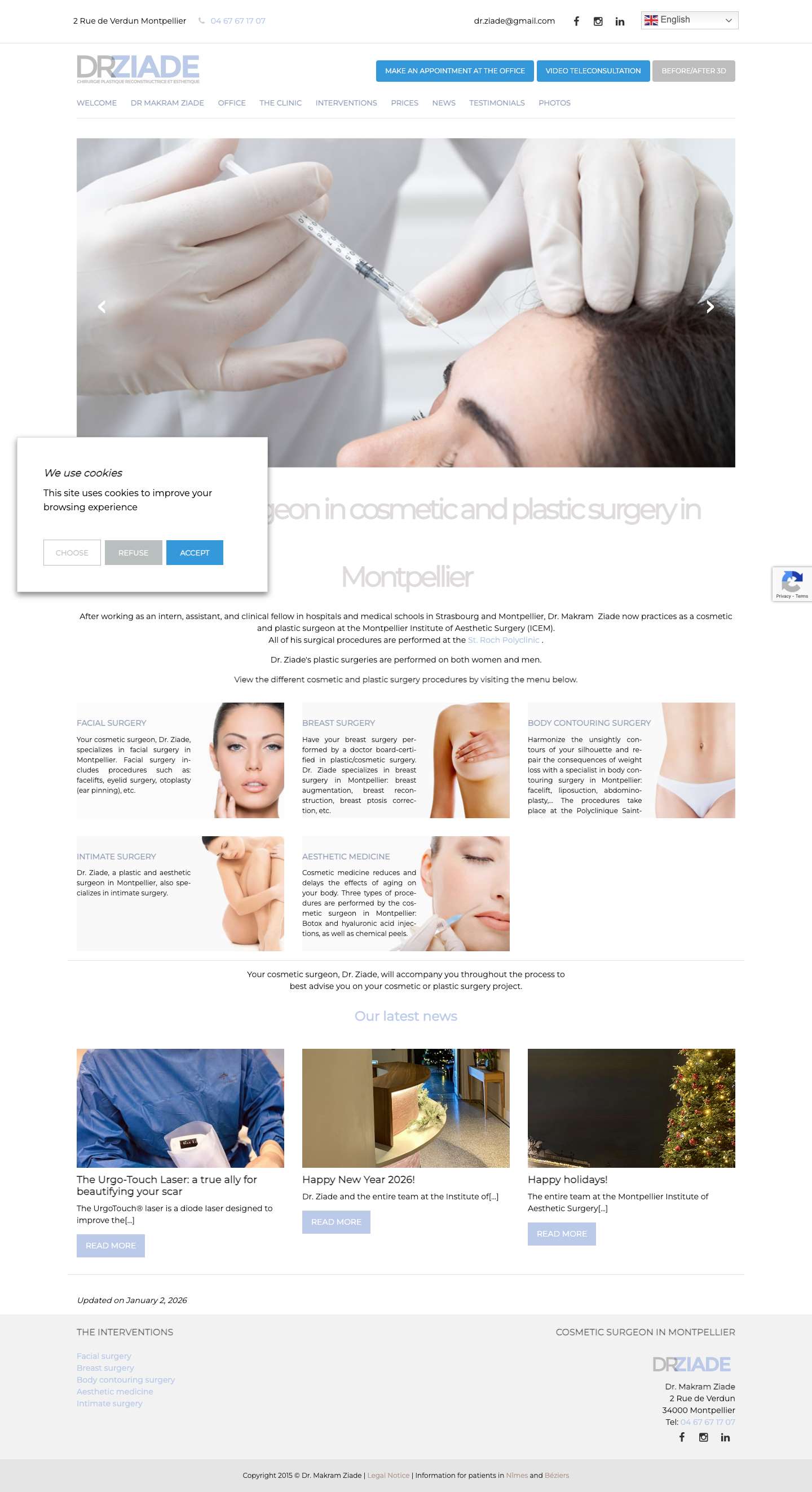 Chirurgie Esthétique et Plastique à Montpellier | Dr Makram ZIADE - Full Screenshot