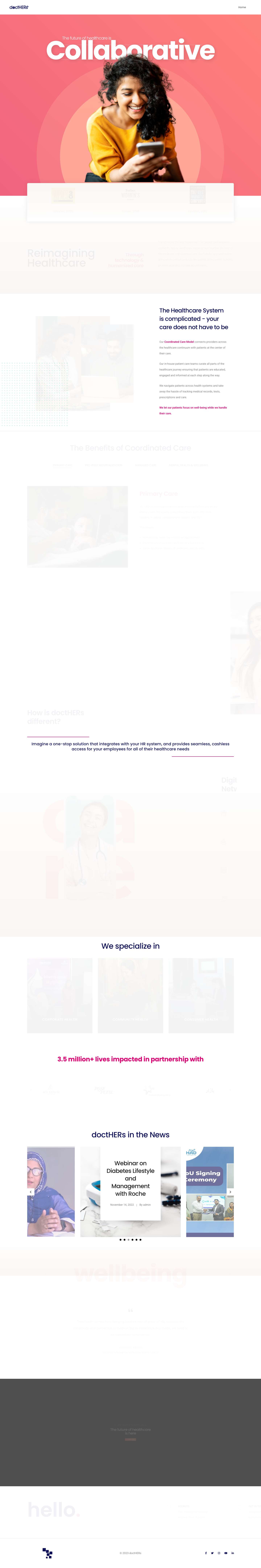 doctHERs – Connecting People. Improving Health. Transforming Lives. - Full Screenshot