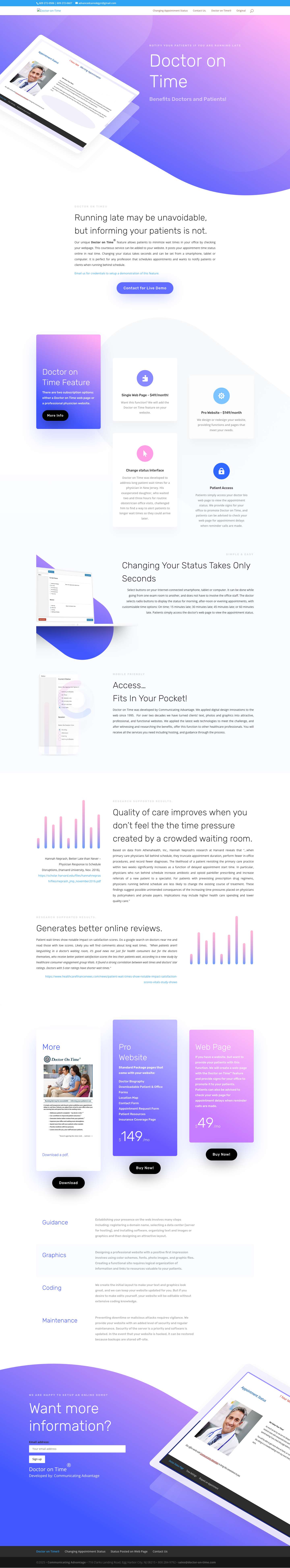 Doctor-on-Time | Running late may be unavoidable, but informing your patients is not. - Full Screenshot
