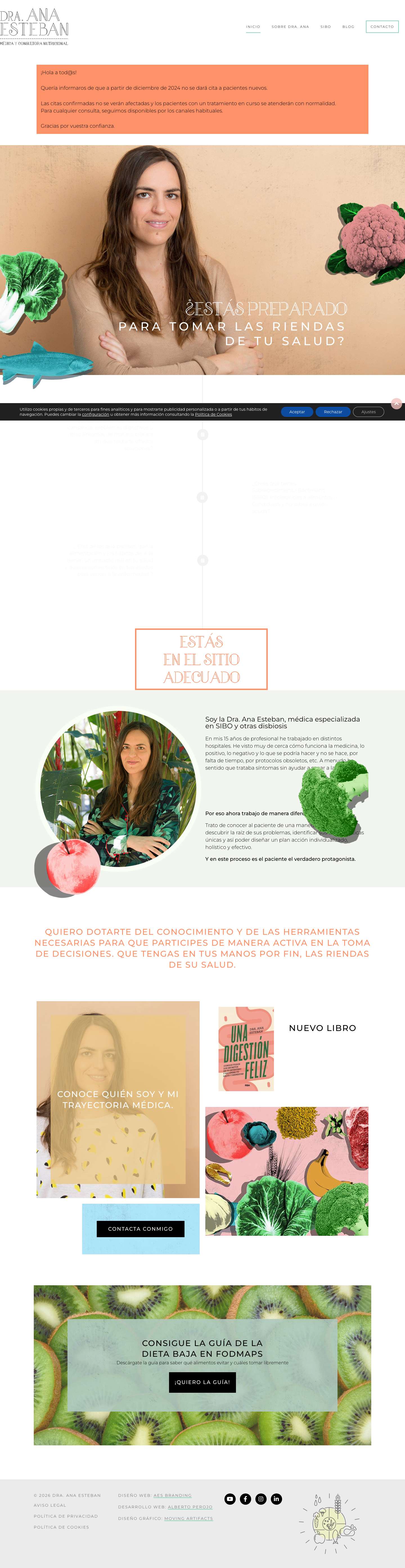 Inicio - Dra. Ana Esteban | Médica - Full Screenshot