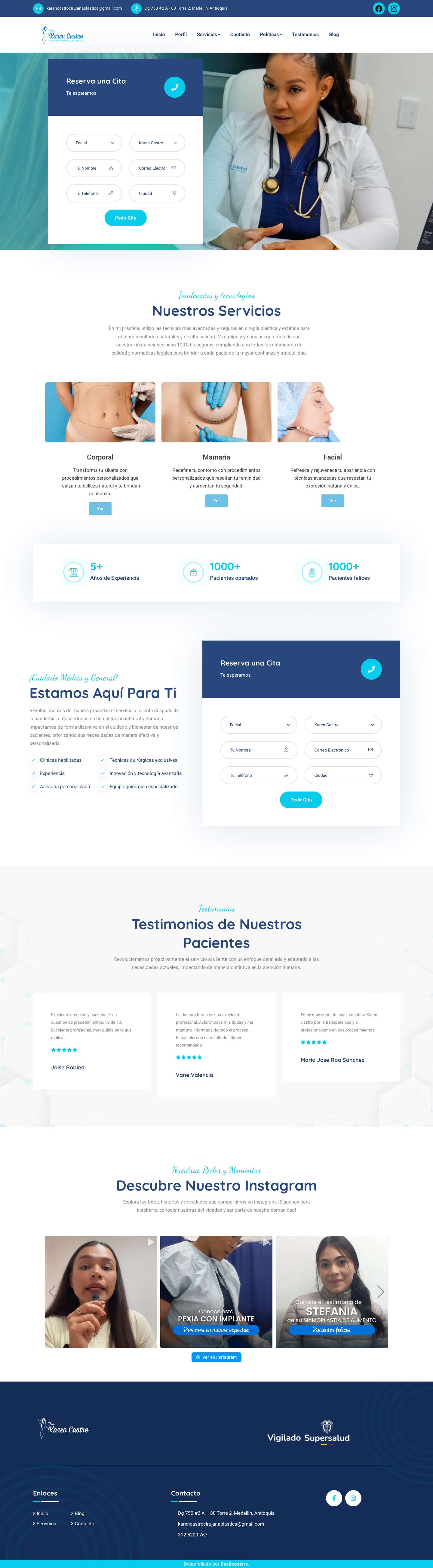 Inicio - Karen Castro Doctora - Full Screenshot