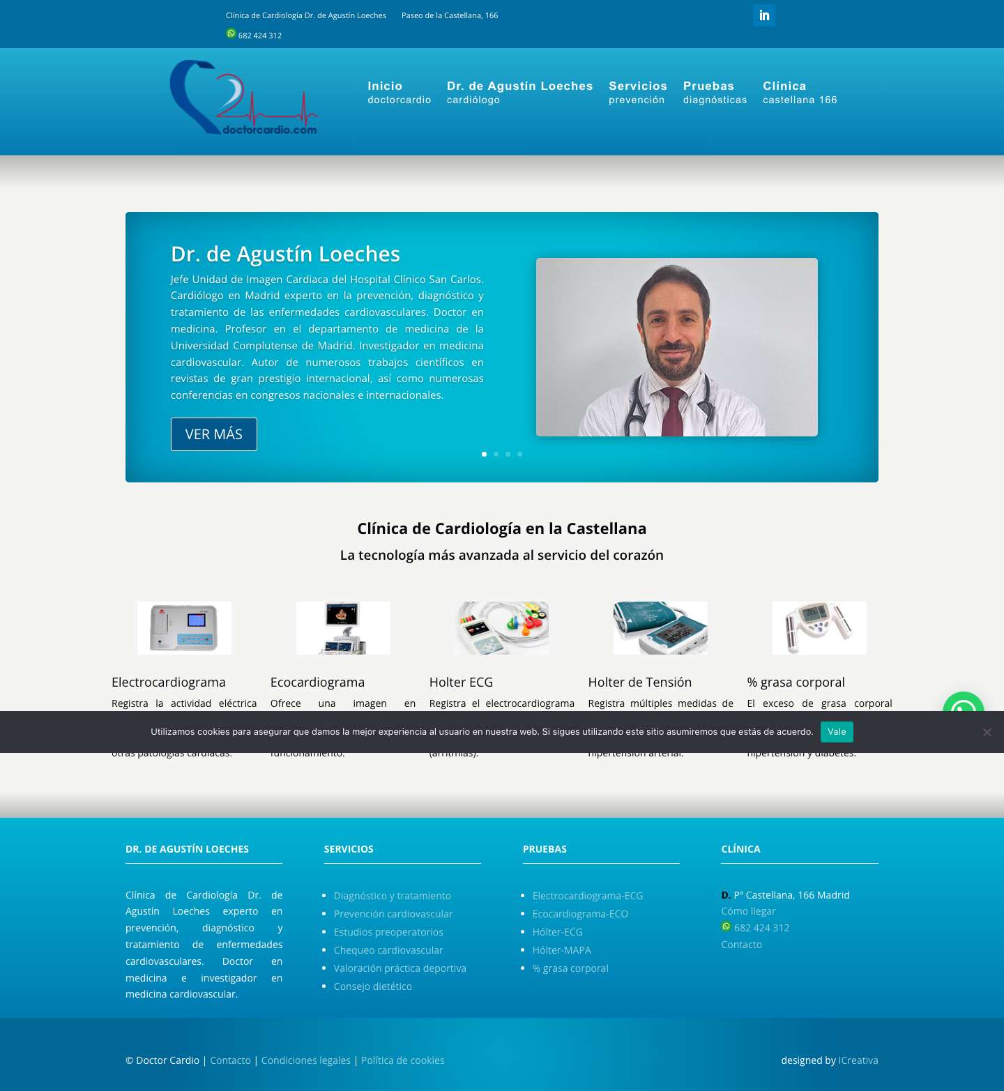Clínica de Cardiología Dr. de Agustín LoechesJoinchat - Full Screenshot