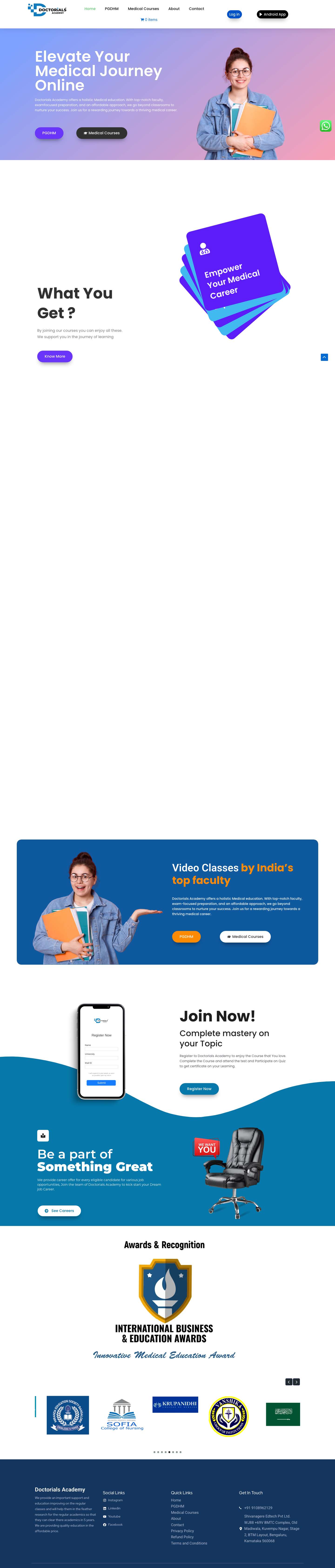 Home - Doctorials Academy - Full Screenshot