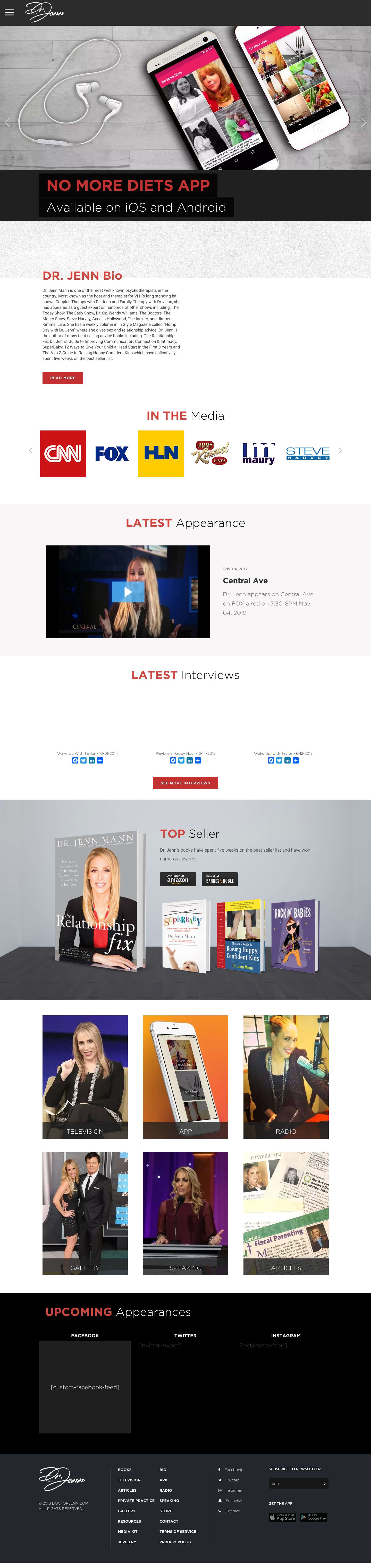 Dr. Jenn Mann – Psychotherapist, Author, Speaker, TV & Radio Host - Full Screenshot