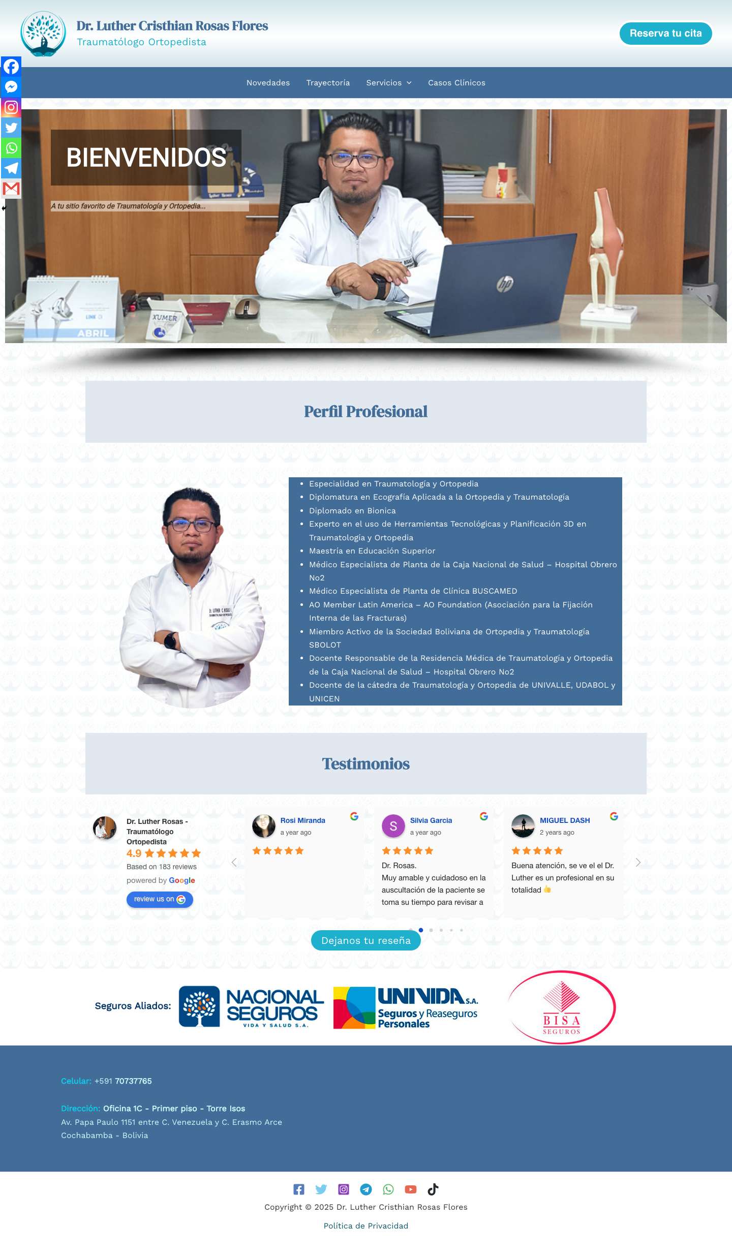 Dr. Luther Cristhian Rosas Flores - Full Screenshot