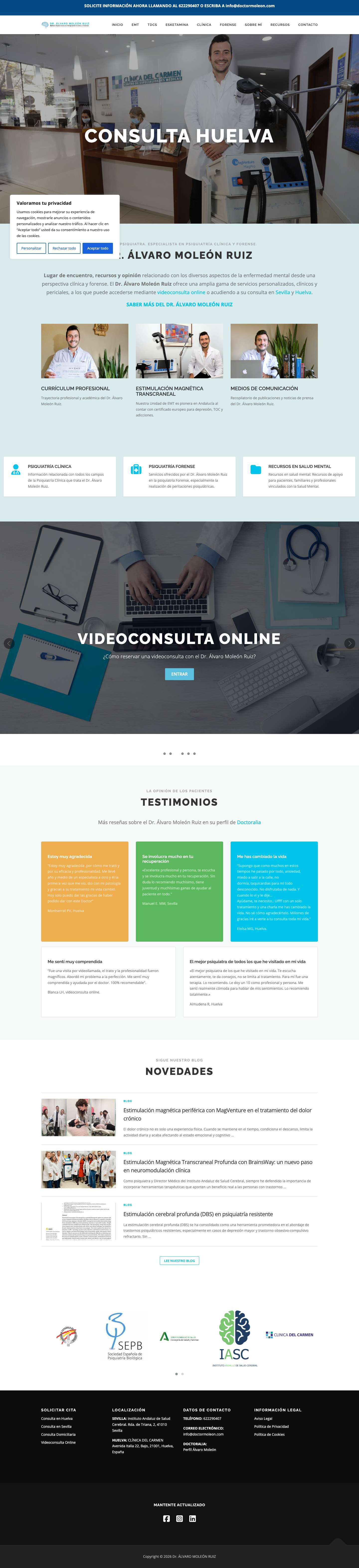 Psiquiatra - Dr. ÁLVARO MOLEÓN RUIZ - Full Screenshot
