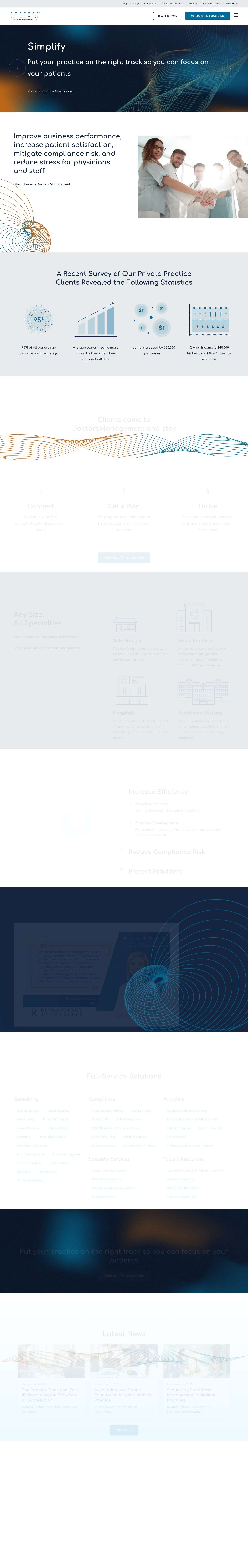 Medical Practice Consultants & Auditors - DoctorsManagement - Full Screenshot