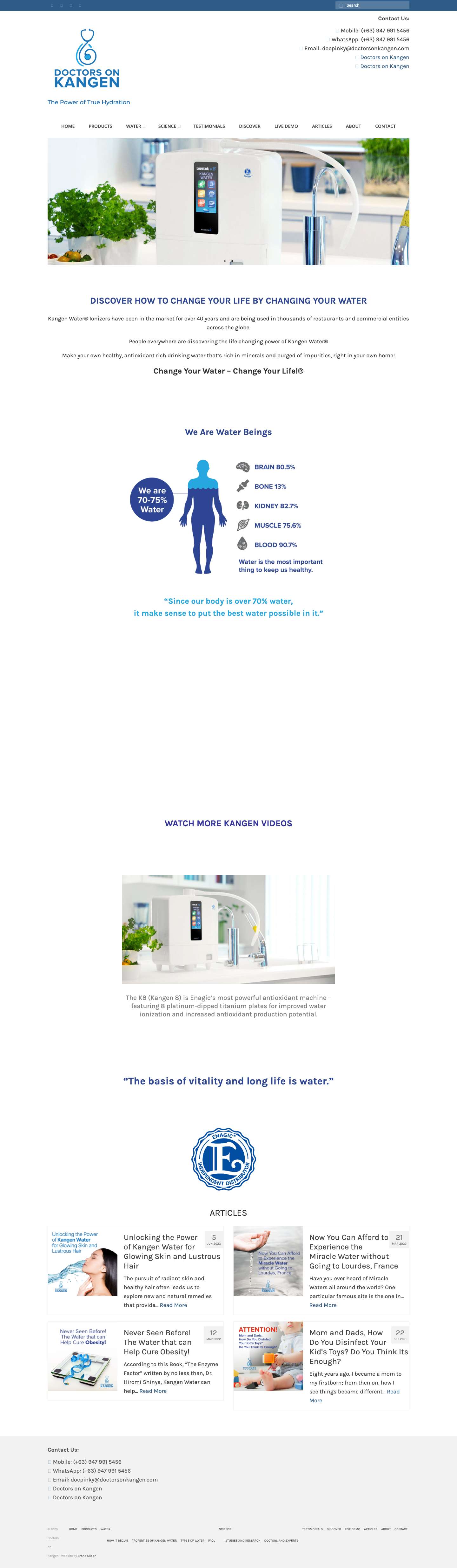 HOME - Doctors on Kangen - Full Screenshot