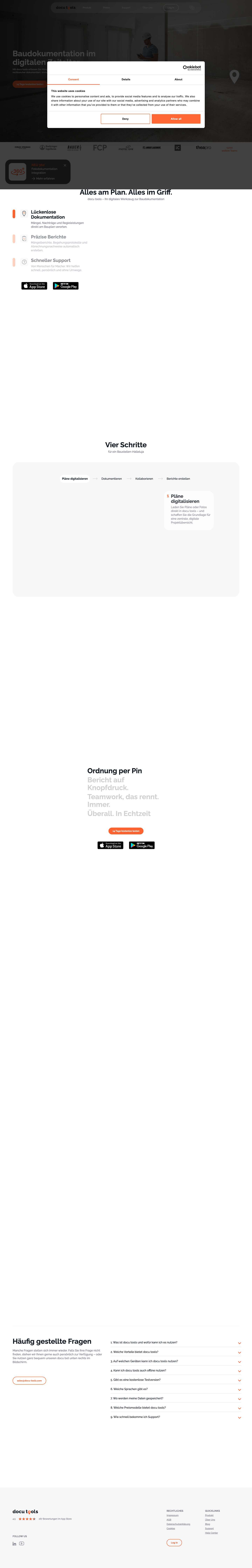 docu-tools - Baudokumentation im digitalen Zeitalter - Full Screenshot