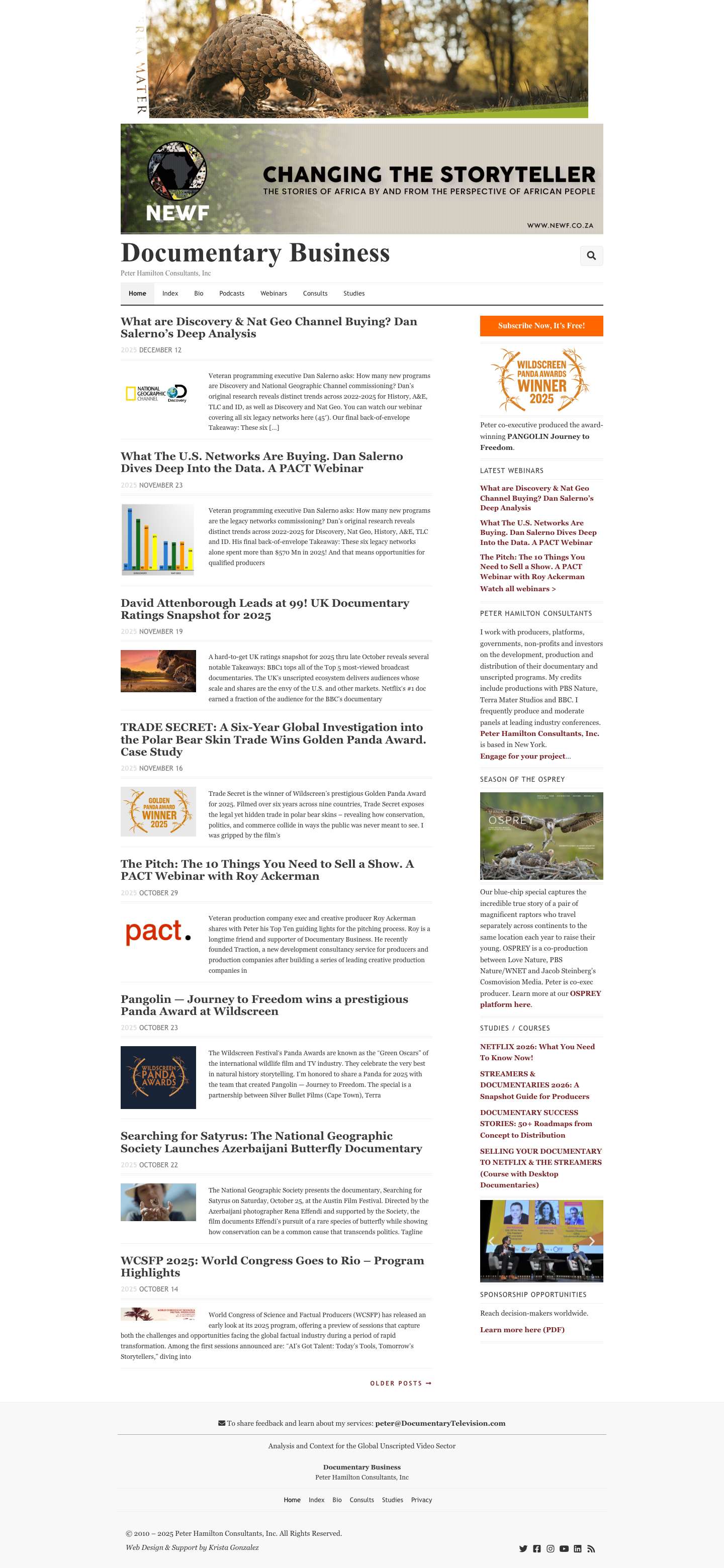 Documentary Business - Peter Hamilton Consultants, Inc - Full Screenshot