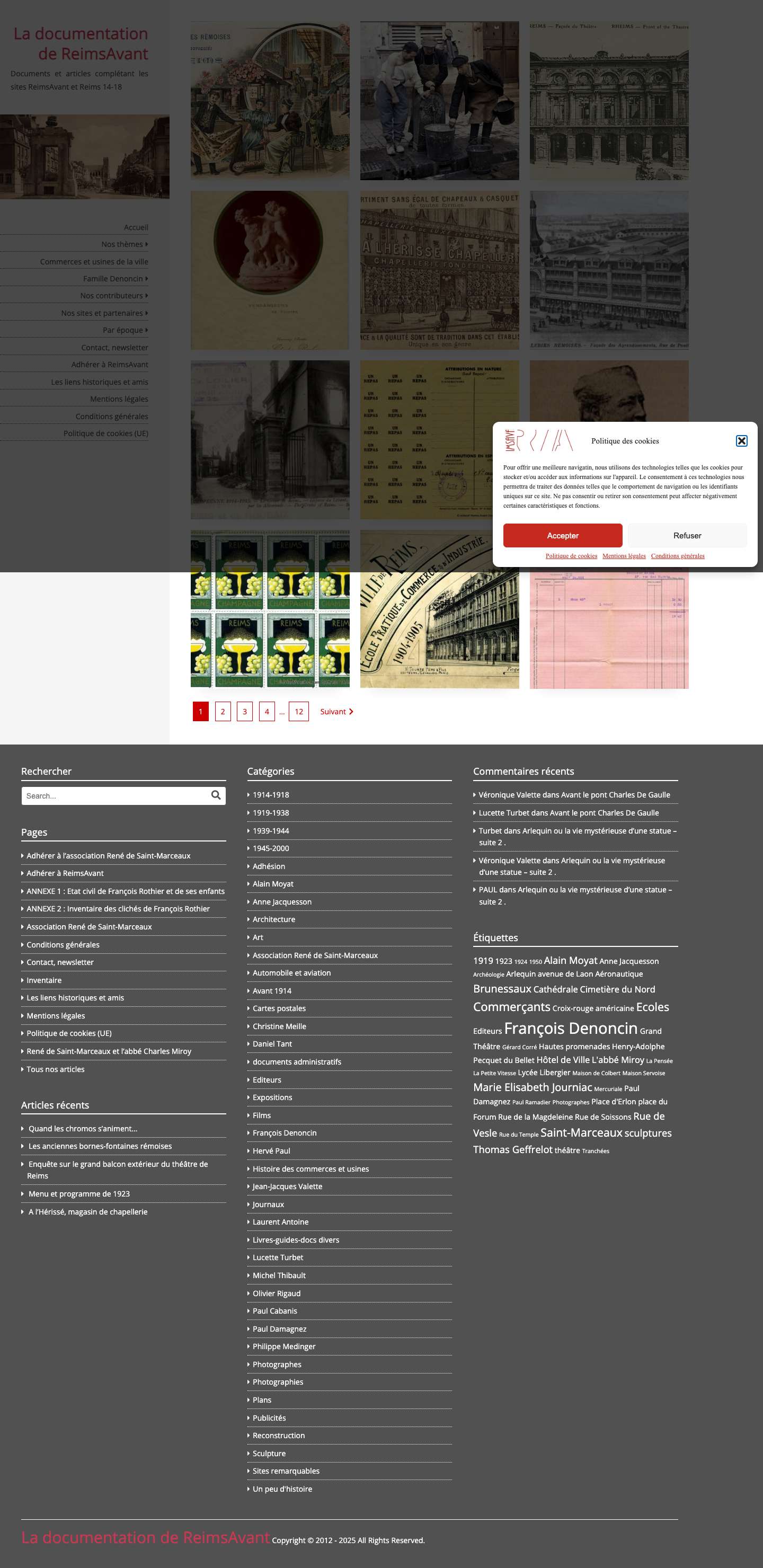 La documentation de ReimsAvant – Documents et articles complétant les sites ReimsAvant et Reims 14-18 - Full Screenshot