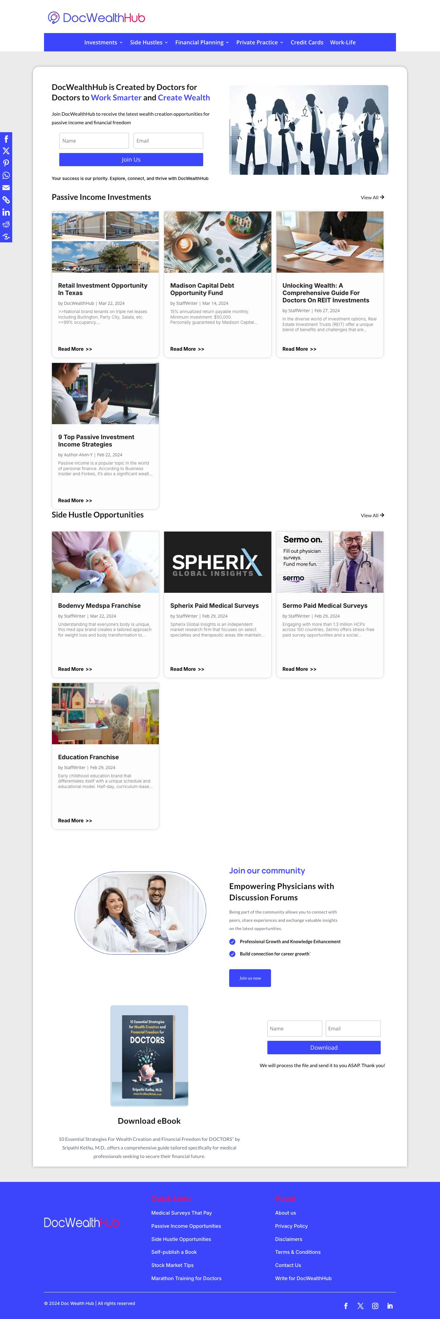 Home - DocWealthHub - Full Screenshot