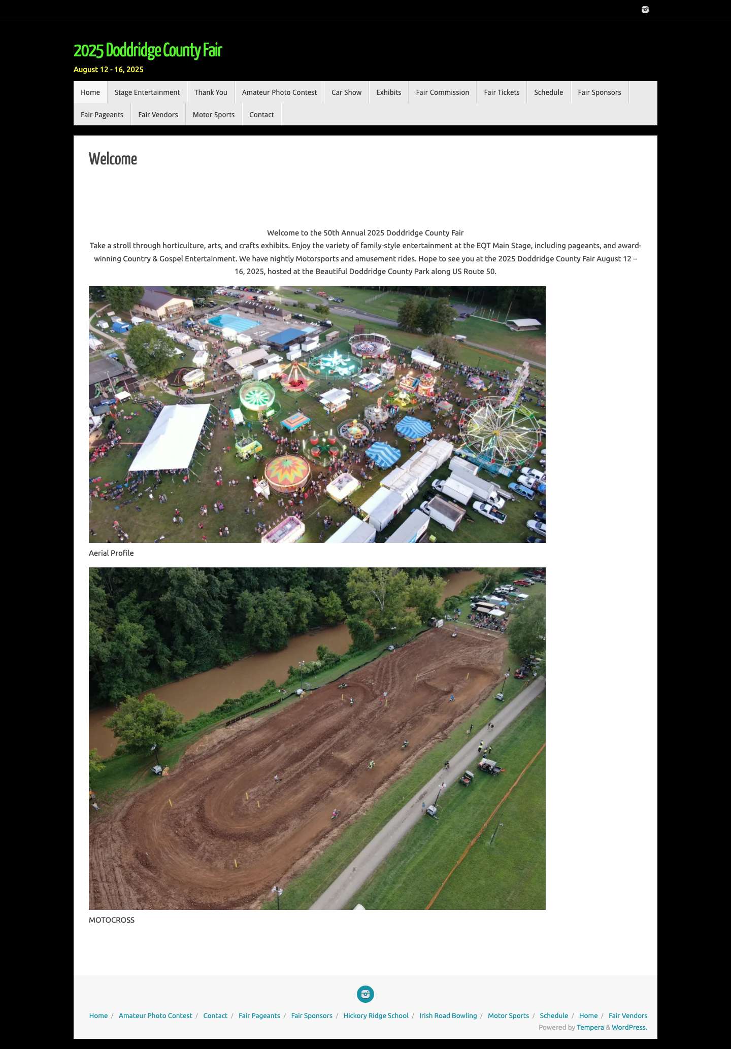 Welcome - 2025 Doddridge County Fair - Full Screenshot