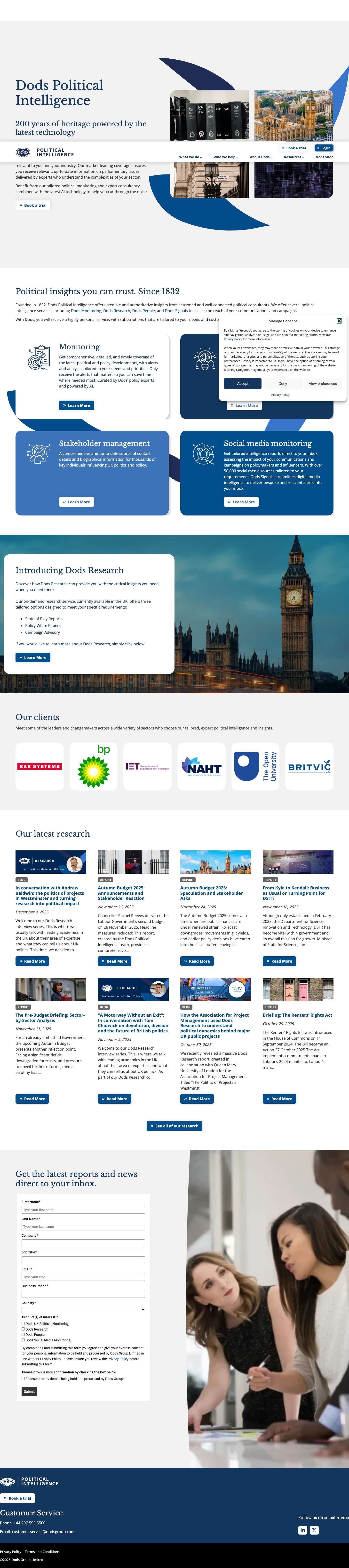 Dods Political Intelligence Platform | Dods - Full Screenshot