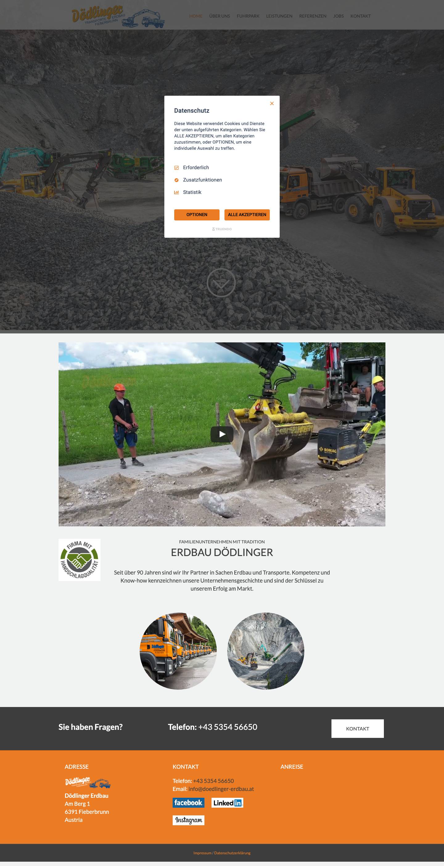 Dödlinger Erdbau | Fieberbrunn - Full Screenshot