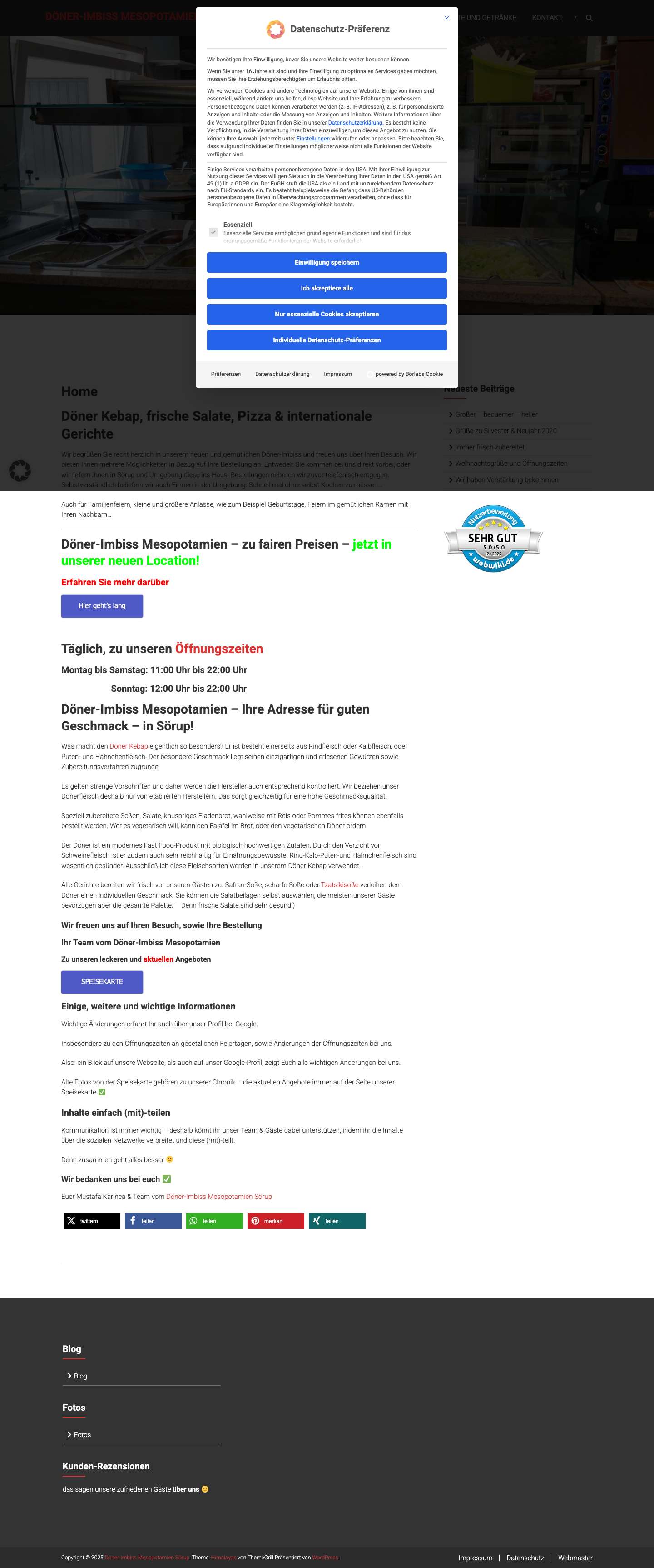 Home | Döner-Imbiss Mesopotamien Sörup - Full Screenshot