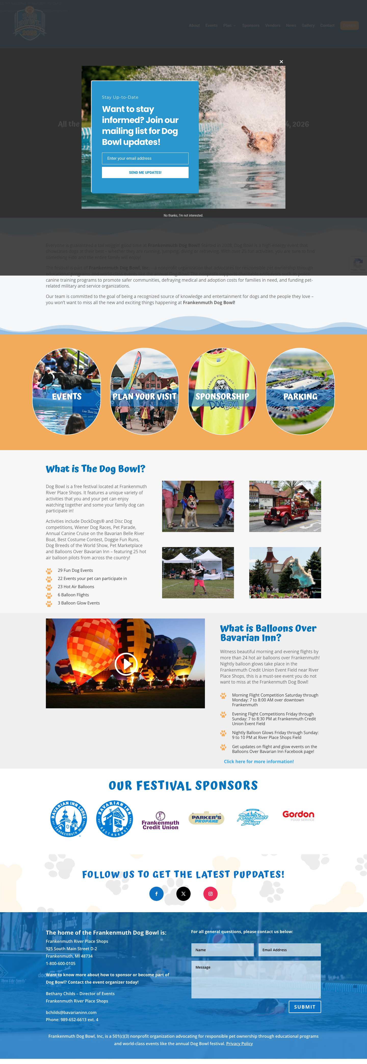 Frankenmuth Dog Bowl - The World’s Largest Olympic-style Festival for Dogs - Full Screenshot