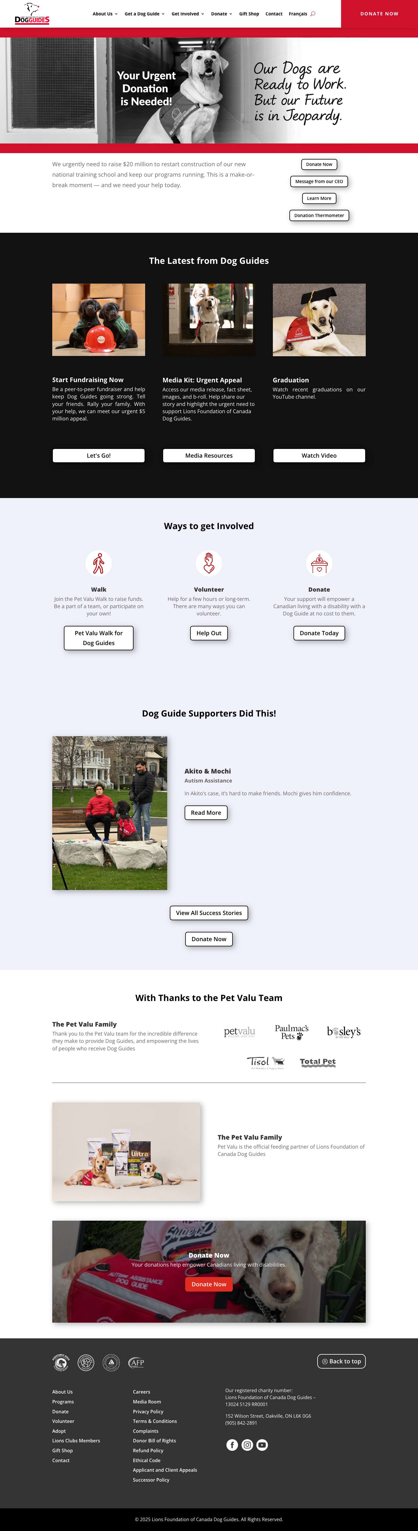 Home - The Difference Campaign - Lions Foundation of Canada Dog Guides - Full Screenshot