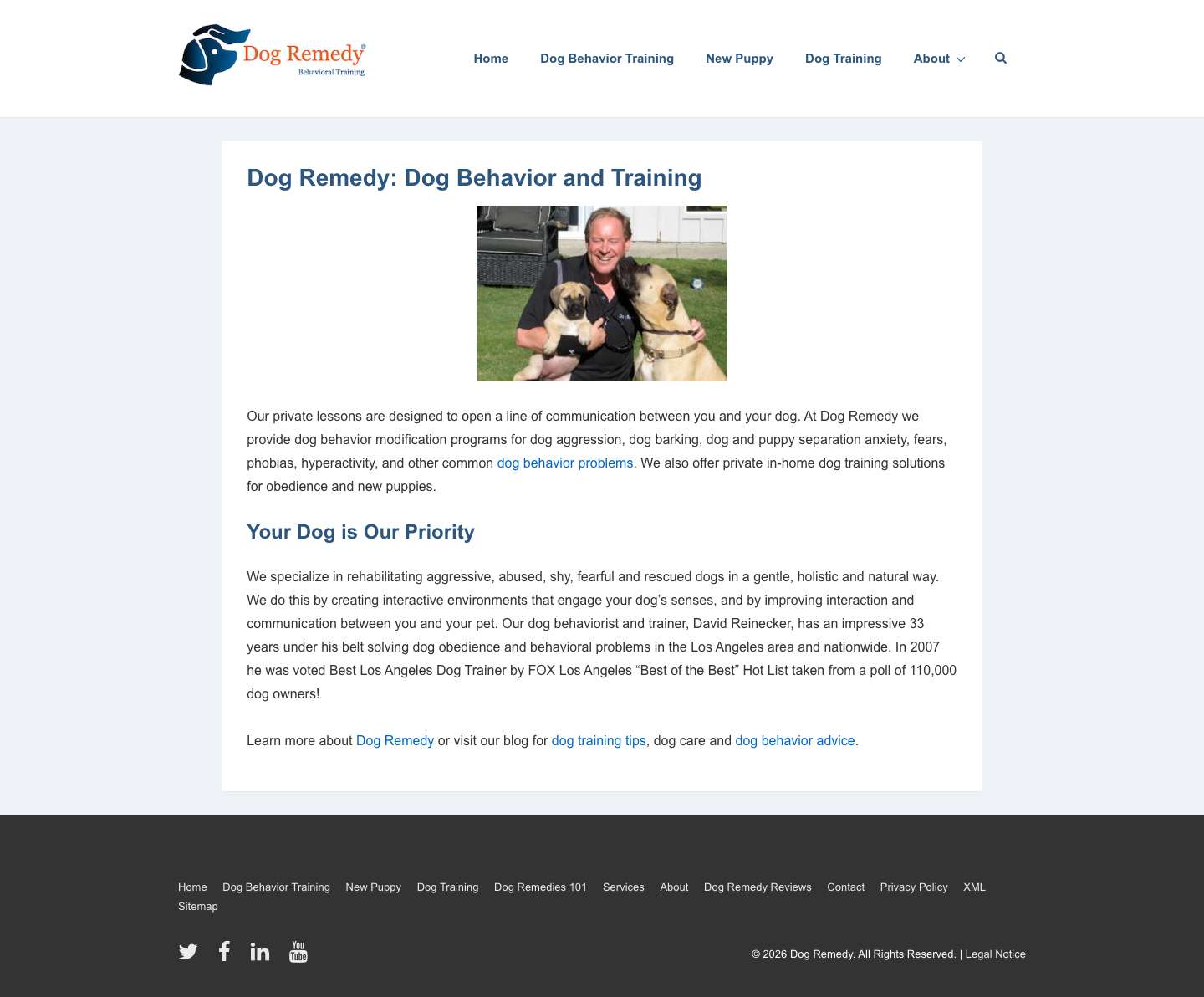 Dog Remedy Behavioral Training | Dog Remedy - Full Screenshot