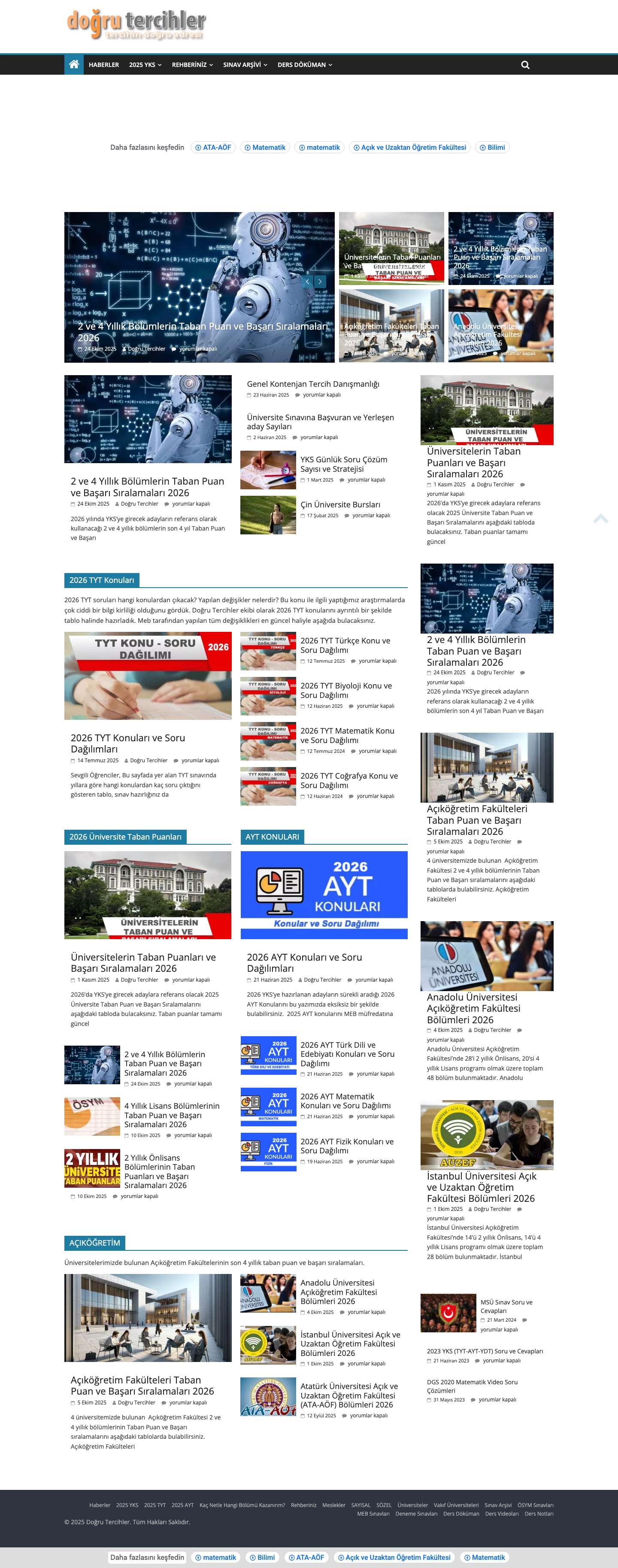 Doğru Tercihler – Tercihin Doğru Adresi - Full Screenshot