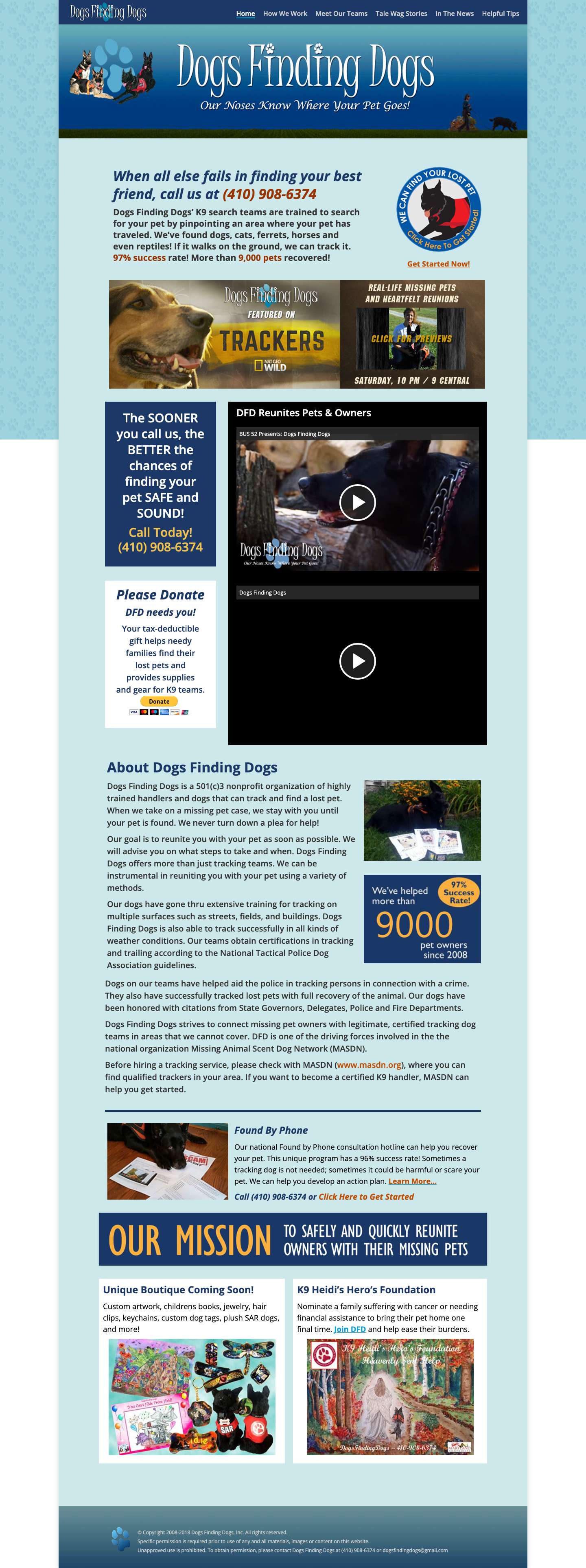 Dogs Finding Dogs – Our Noses Know Where Your Pet Goes - Full Screenshot