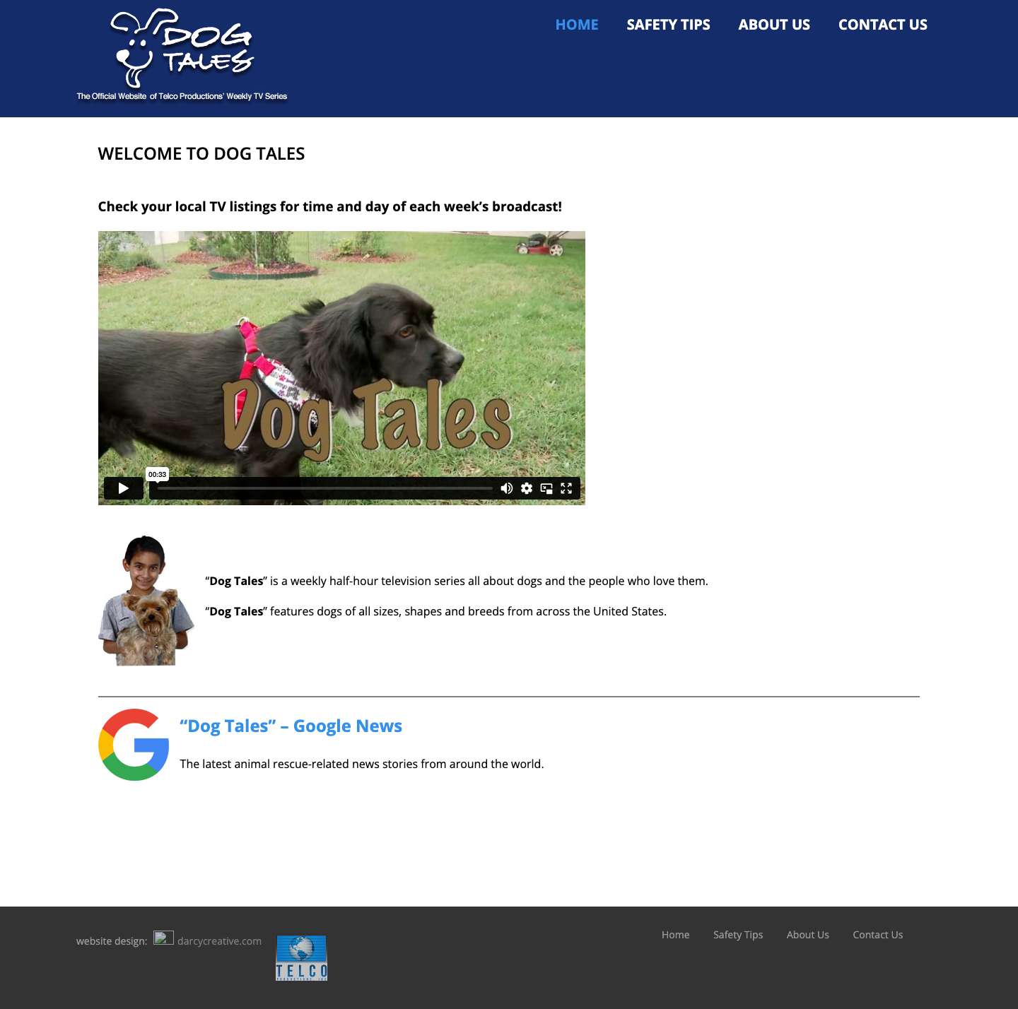 Dog Tales TV – The Official website of Telco Productions’ weekly TV show - Full Screenshot