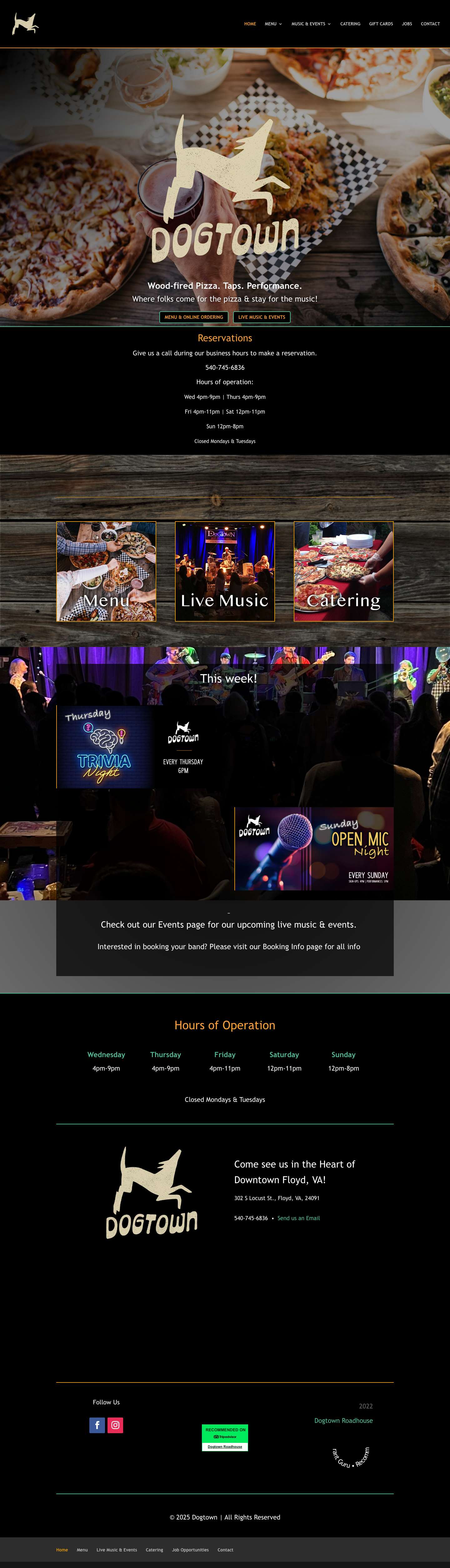 Home - Dogtown Floyd, VA - Full Screenshot