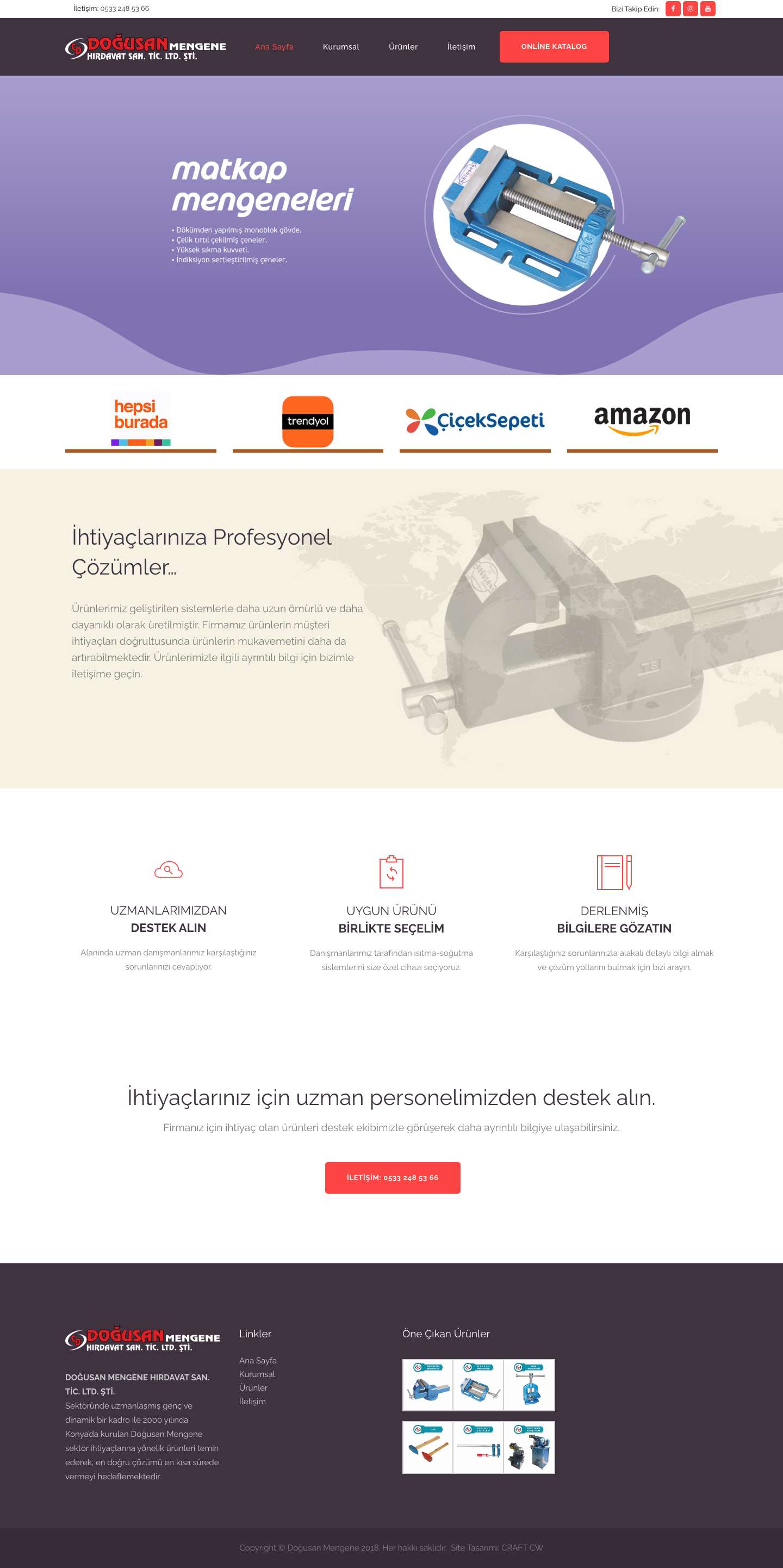 Doğusan Mengene | Güvenli, Kaliteli ve Ekonomik Çözüm Ortağınız... - Full Screenshot