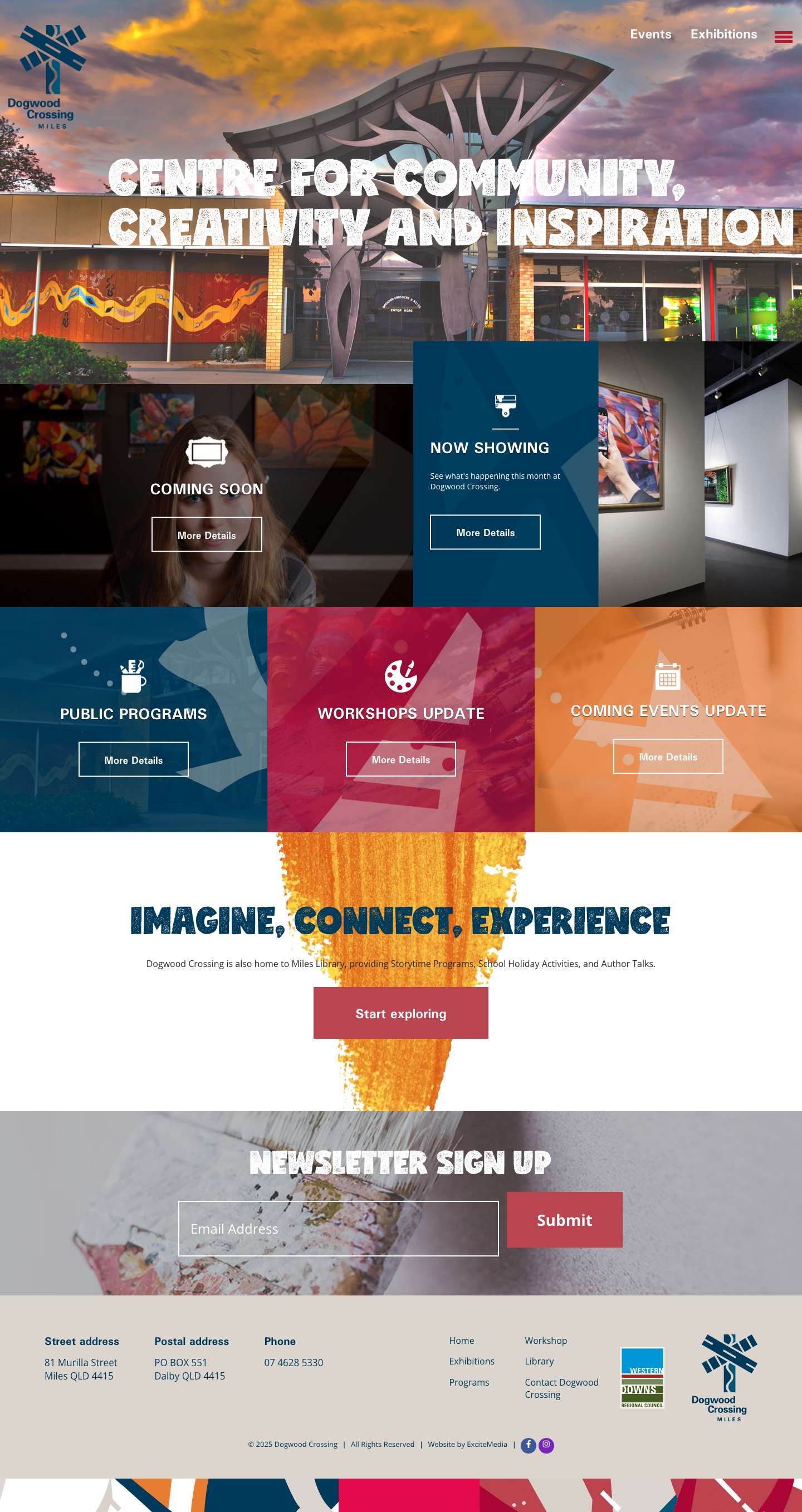 Dogwood Crossing Miles - Art Gallery & Community Centre - Full Screenshot