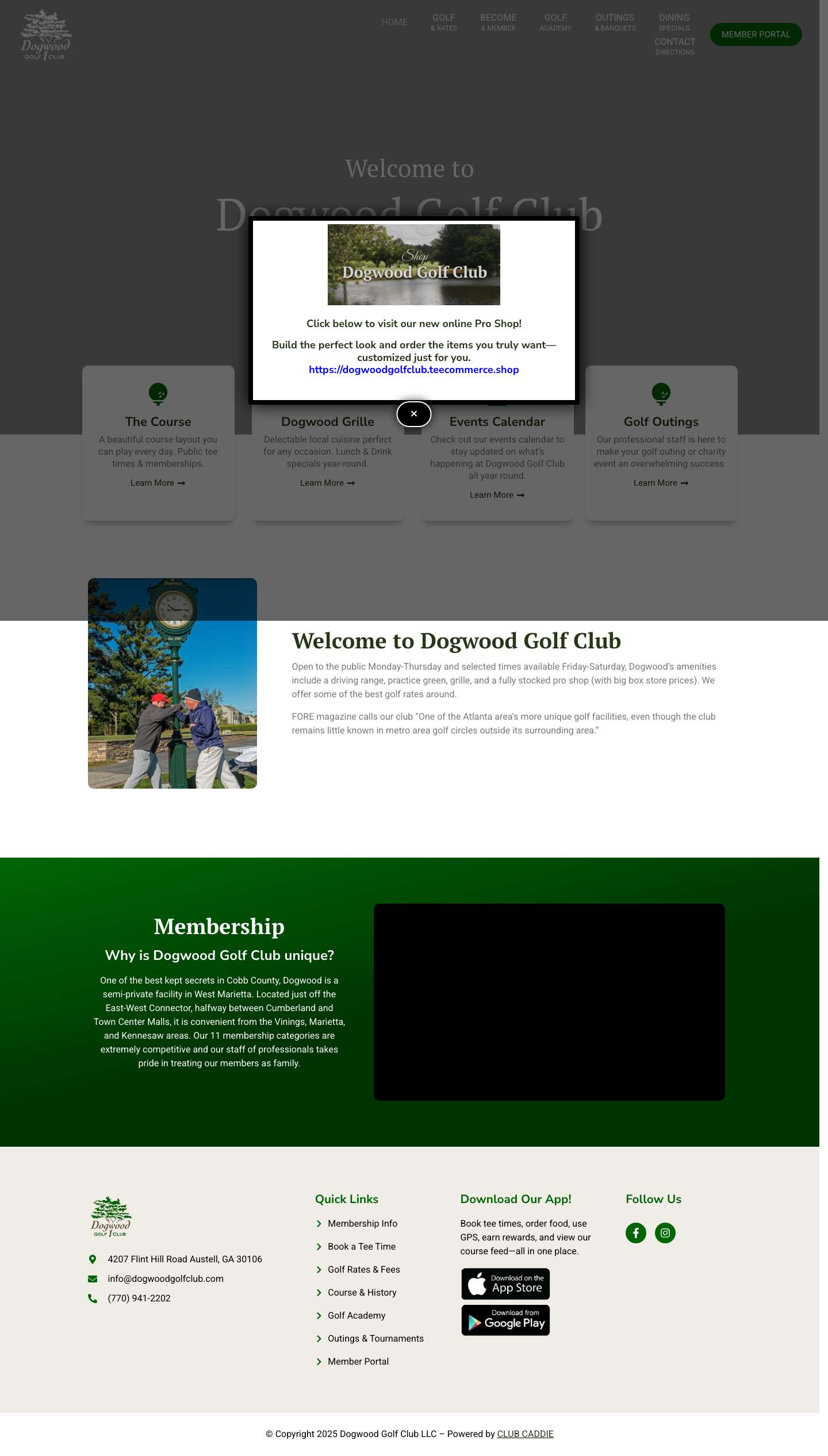 Dogwood Golf Club LLC - Full Screenshot