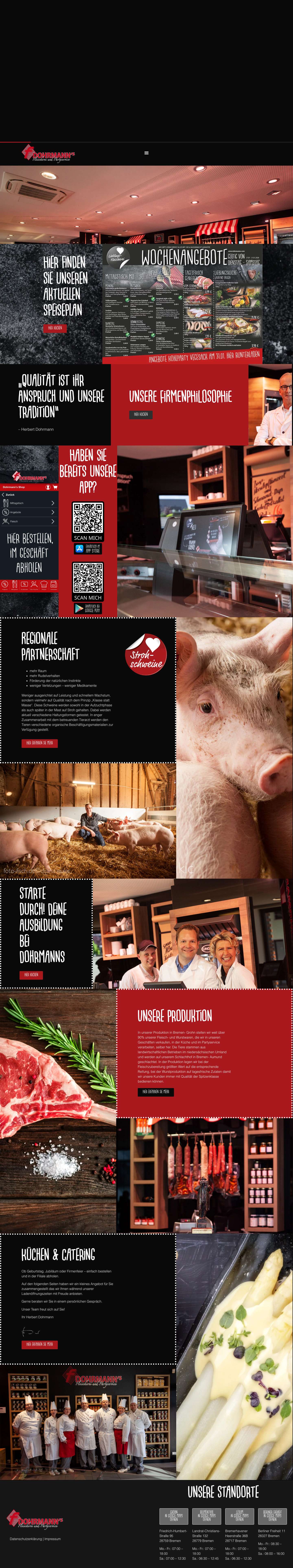 Dohrmanns – Fleischerei & Partyservice Bremen - Full Screenshot