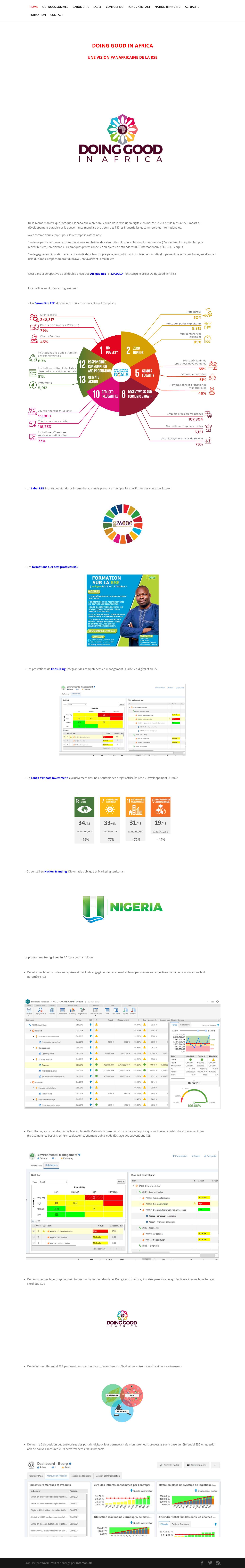 Doinggoodinafrica | Une vision panafricaine de la RSE - Full Screenshot