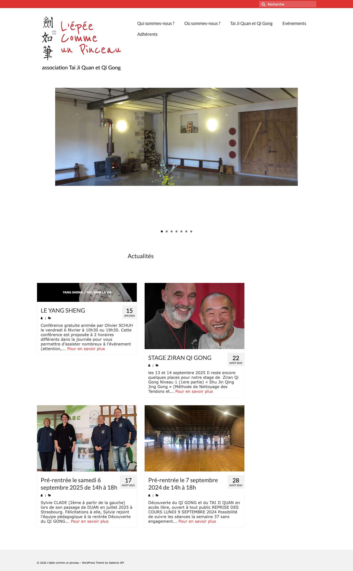 L'épée comme un pinceau – Tai ji quan et qi gong à Mittelbergheim - Full Screenshot