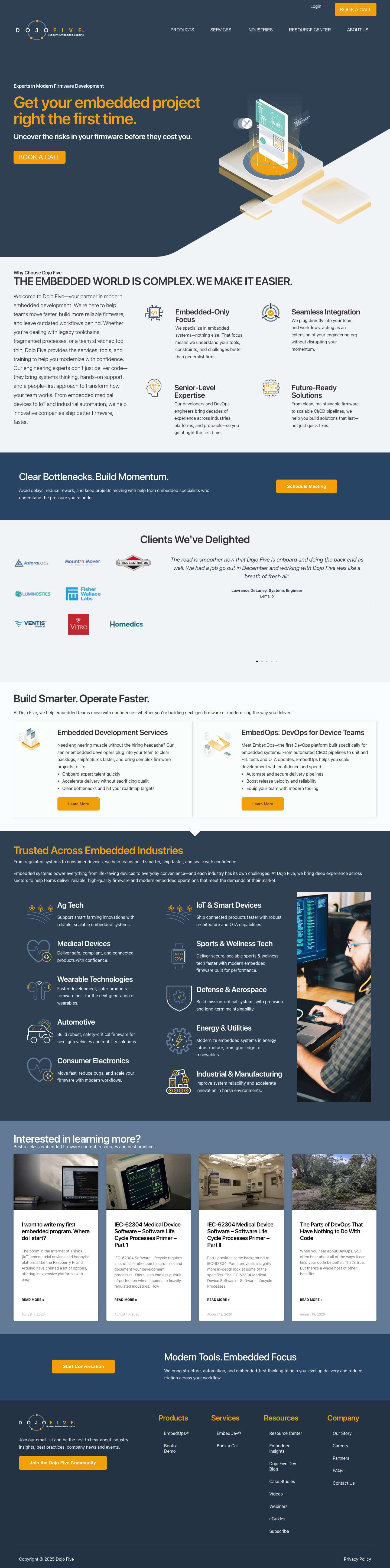 Dojo Five: Trusted Embedded Firmware Development Services & Tools - Full Screenshot
