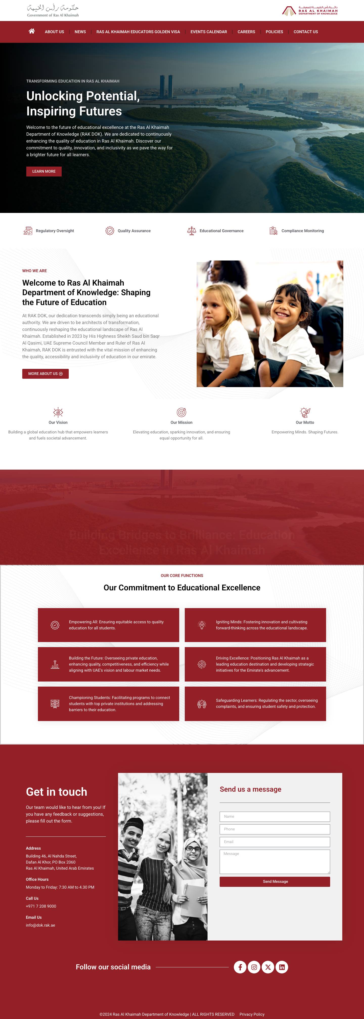 RAKDOK - Ras Al Khaimah Department of Knowledge - Full Screenshot