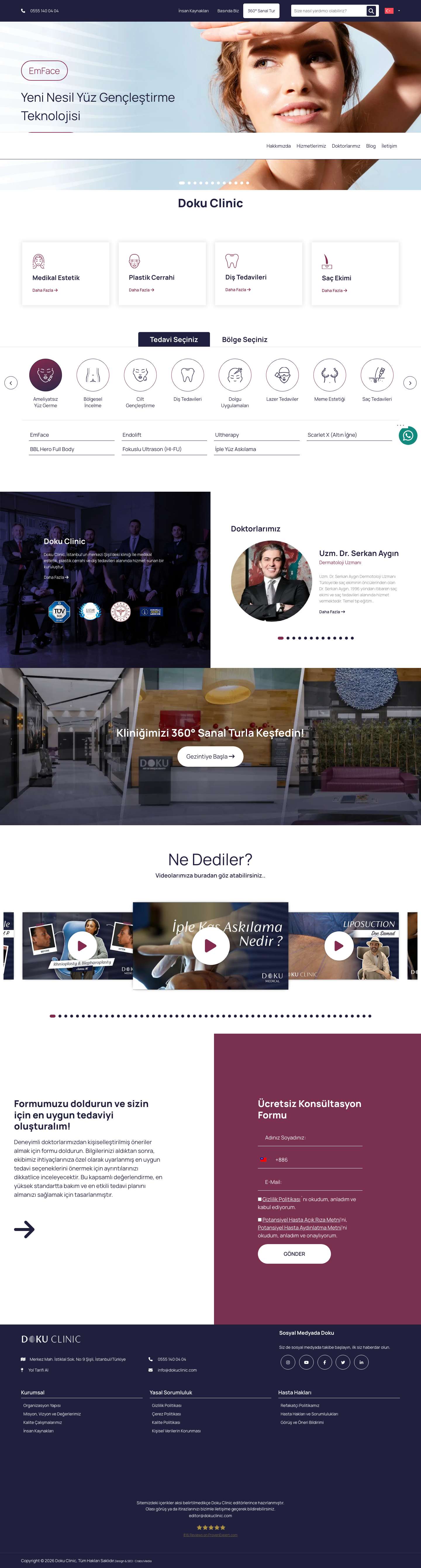 Doku Clinic | TR | Tıp Merkezi - Full Screenshot