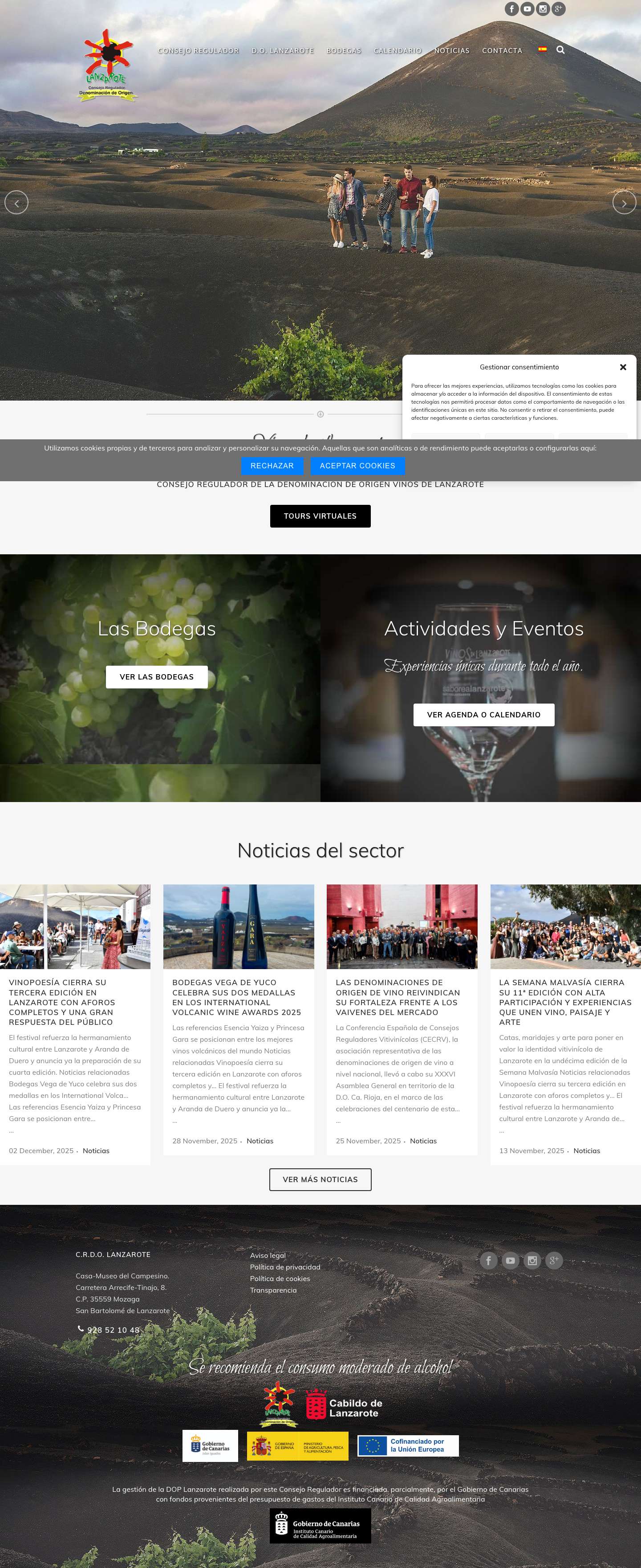 Inicio - D.O. Lanzarote - Full Screenshot