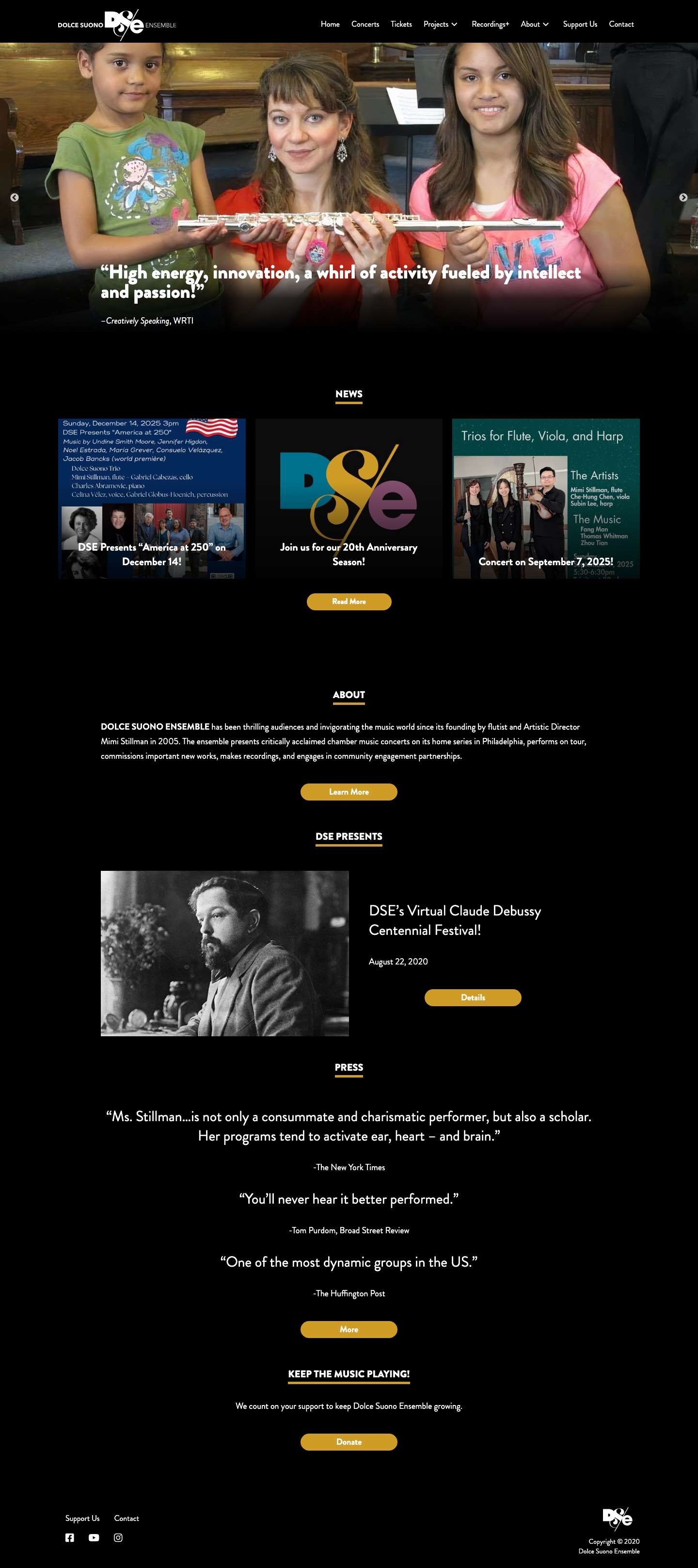 Dolce Suono Ensemble - Mimi Stillman, Artistic Director - Full Screenshot